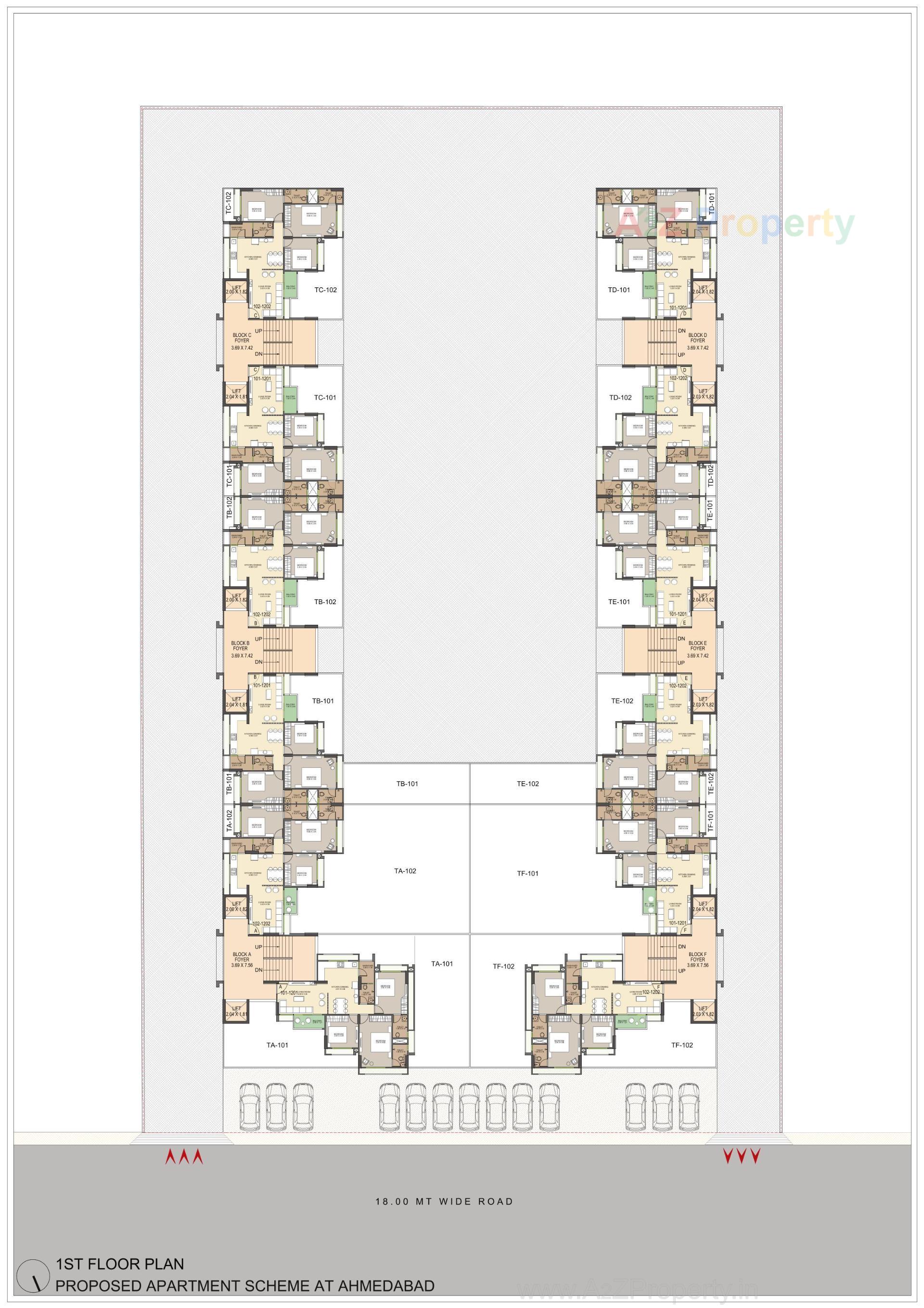 Layout of real estate project Celestial Living located at Shilaj, Ahmedabad, Gujarat
