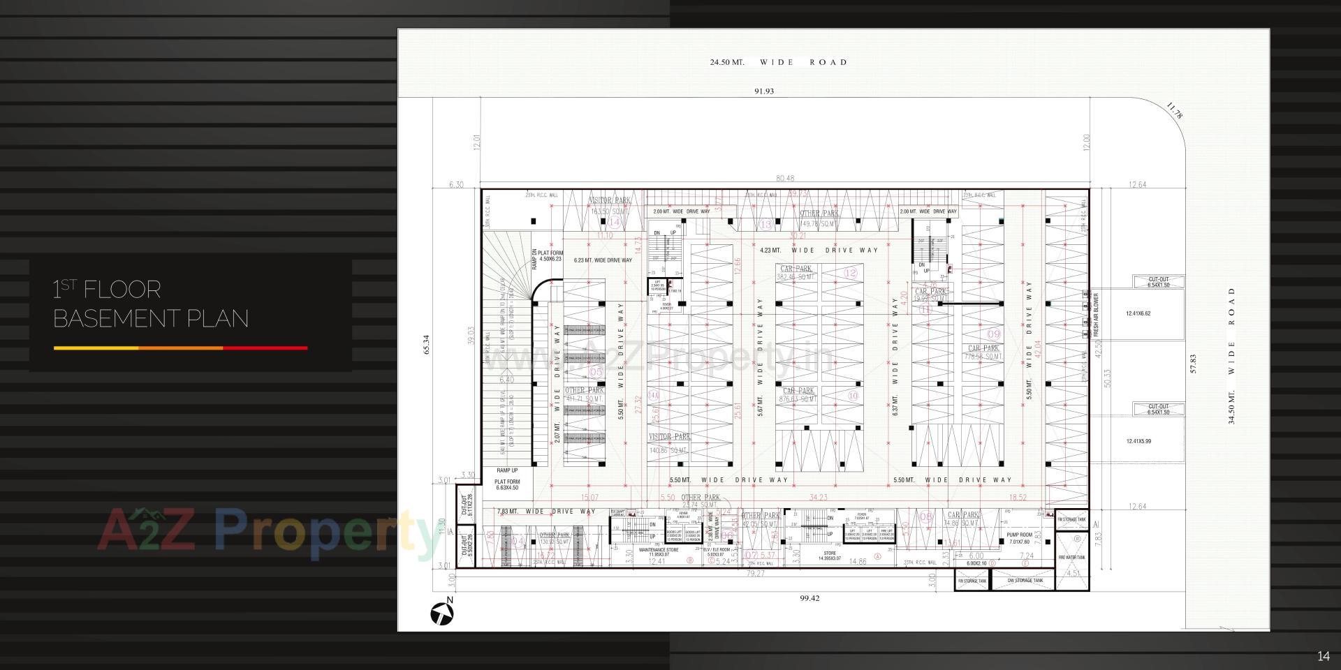 Layout of real estate project Center Point located at Khodiyar, Ahmedabad, Gujarat