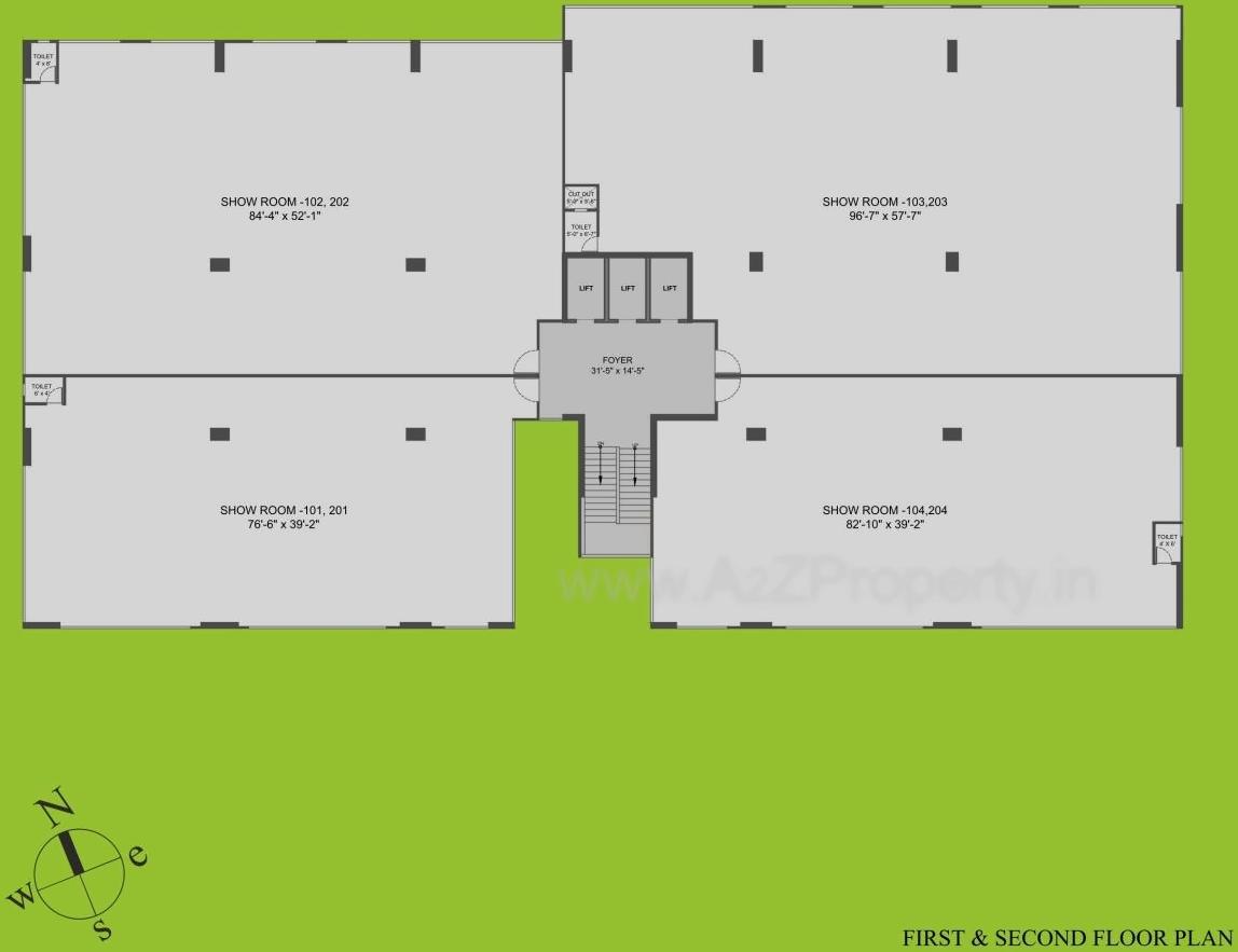 Layout of real estate project Central By Sangath Ipl located at Motera, Ahmedabad, Gujarat