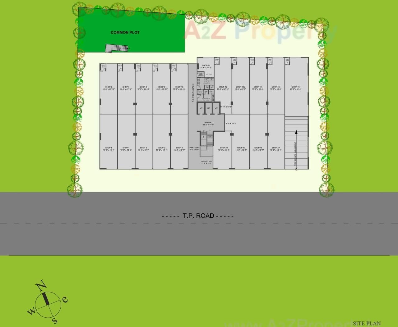 Layout of real estate project Central By Sangath Ipl located at Motera, Ahmedabad, Gujarat