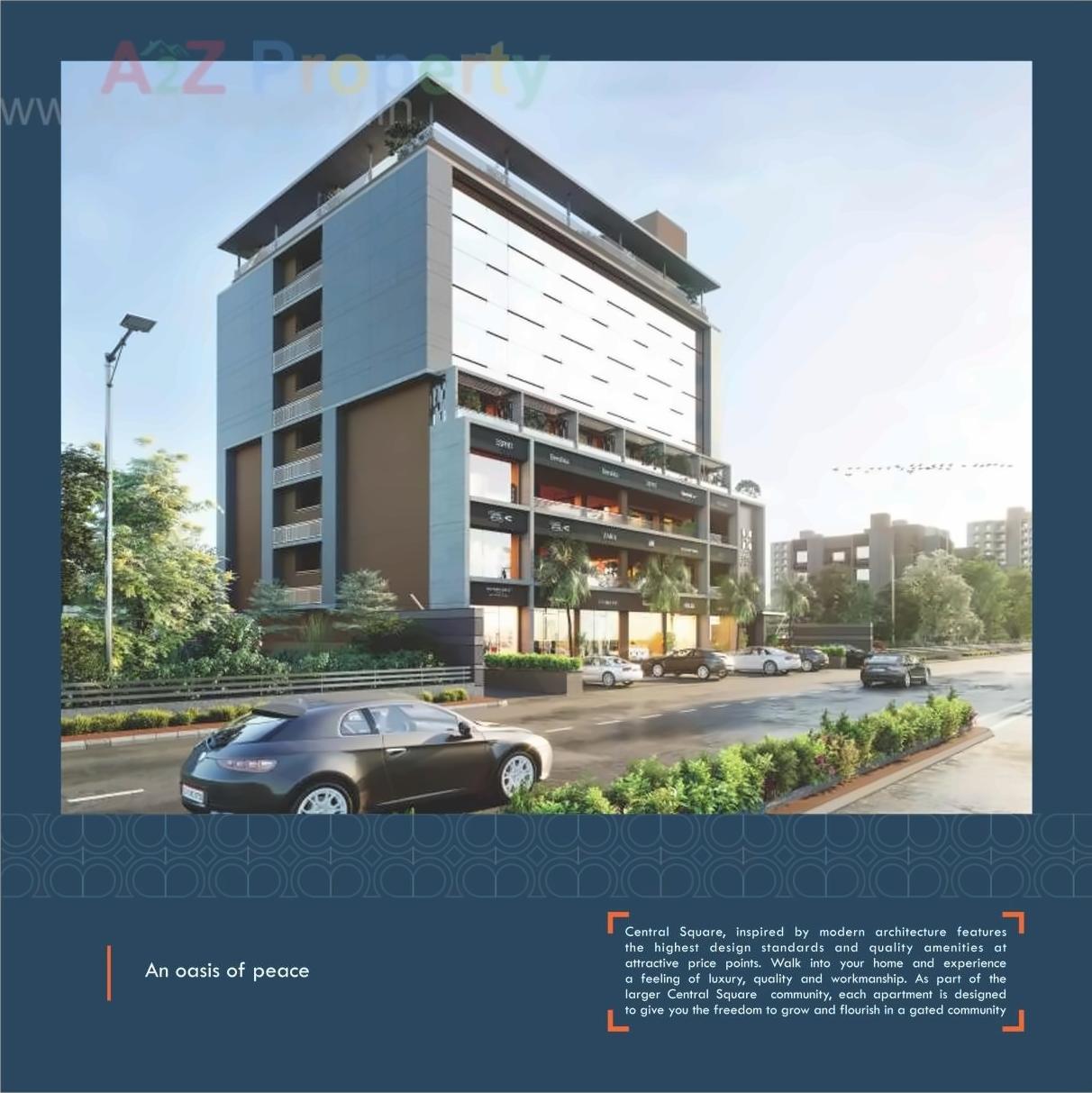 3D Elevation of real estate project Central Square located at Sabarmati, Ahmedabad, Gujarat
