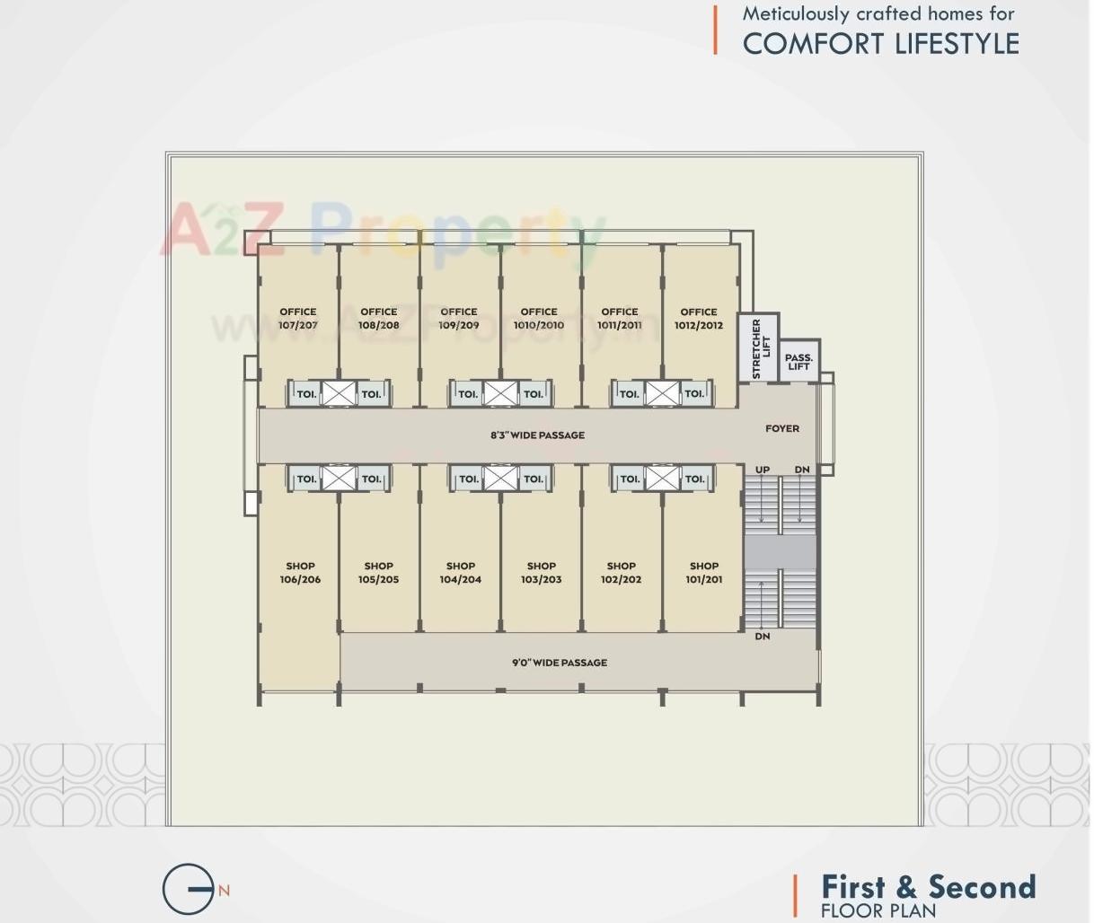Layout of real estate project Central Square located at Sabarmati, Ahmedabad, Gujarat