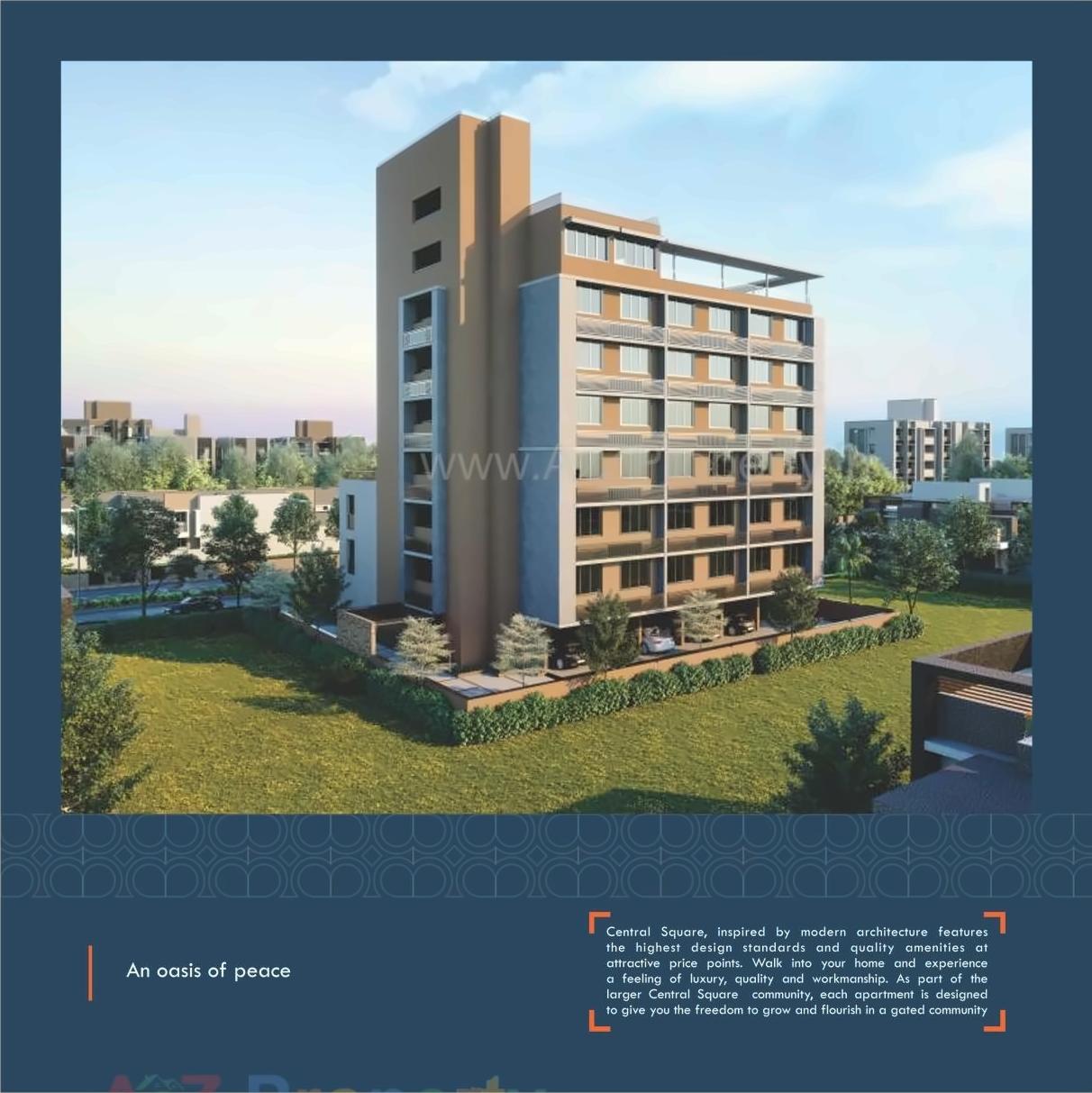 3D Elevation of real estate project Central Square located at Sabarmati, Ahmedabad, Gujarat