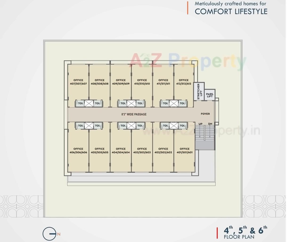 Layout of real estate project Central Square located at Sabarmati, Ahmedabad, Gujarat