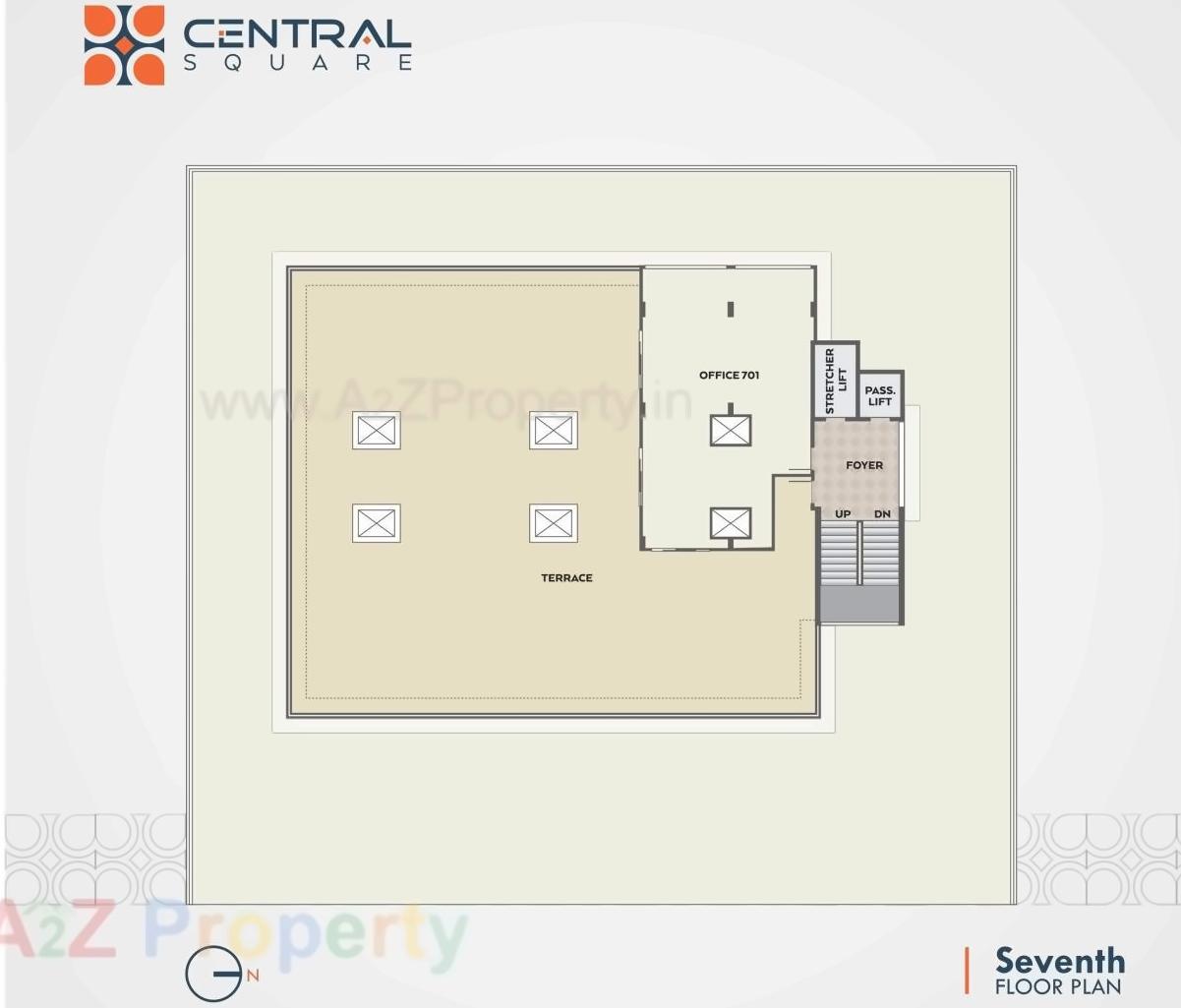 Layout of real estate project Central Square located at Sabarmati, Ahmedabad, Gujarat