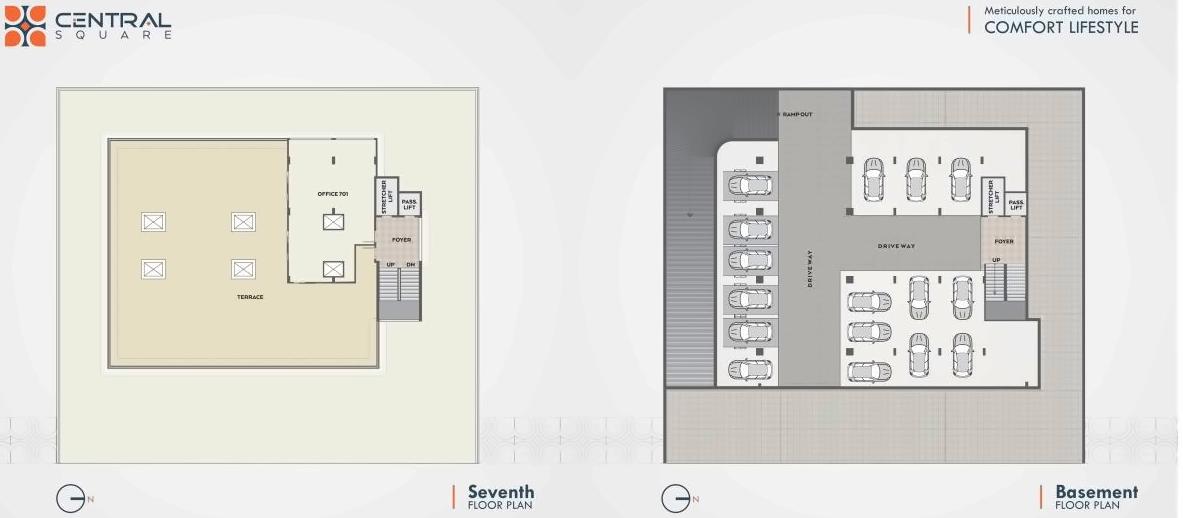 Layout of real estate project Central Square located at Sabarmati, Ahmedabad, Gujarat