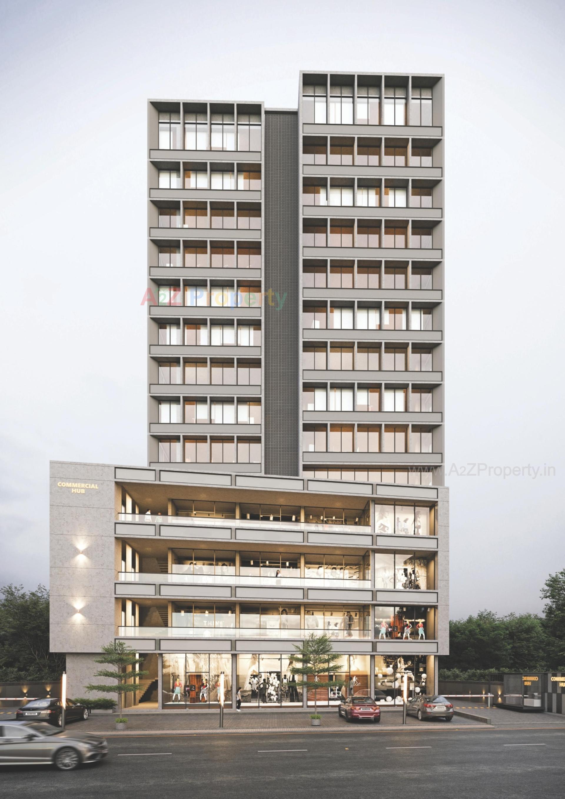 3D Elevation of real estate project Centrum Heights located at Wadaj, Ahmedabad, Gujarat