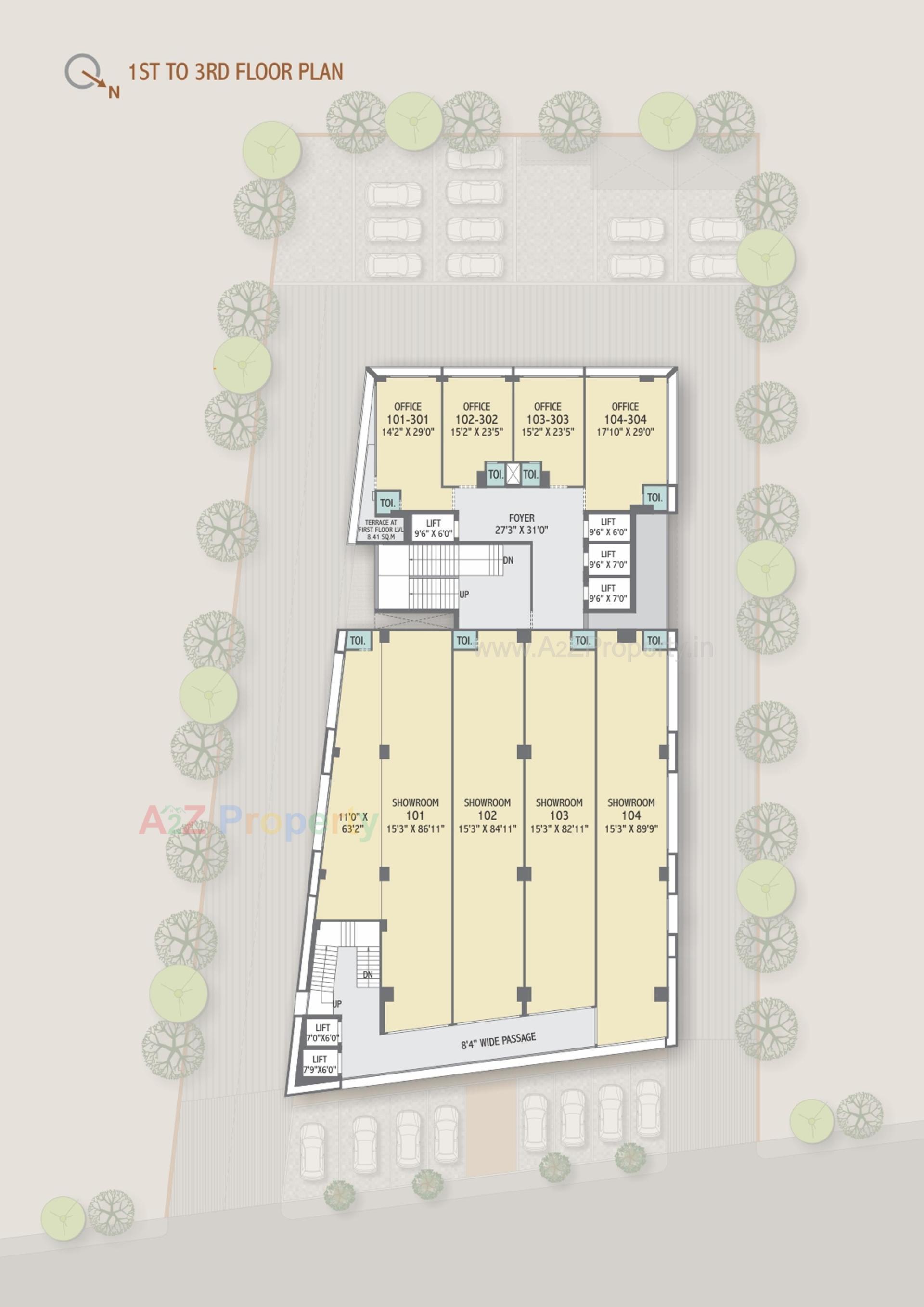Layout of real estate project Centrum Heights located at Wadaj, Ahmedabad, Gujarat