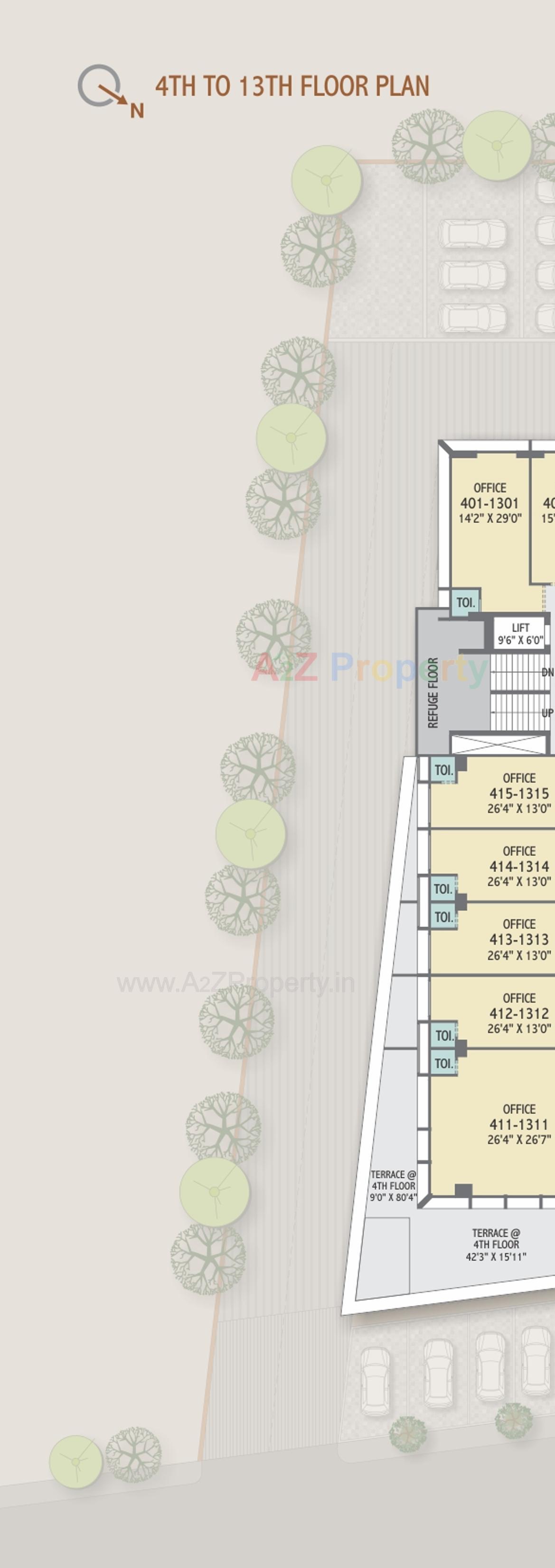 Layout of real estate project Centrum Heights located at Wadaj, Ahmedabad, Gujarat