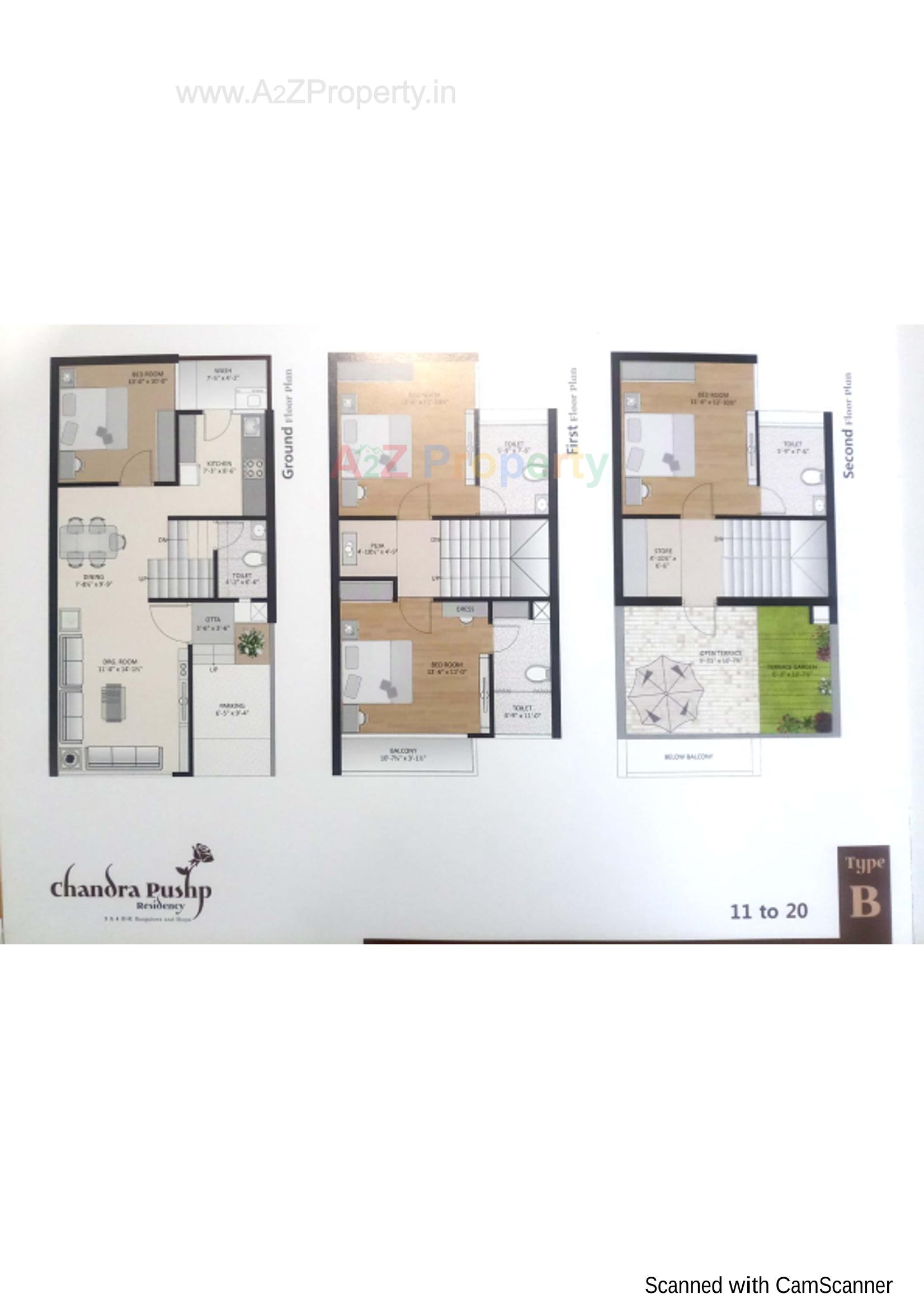 Layout of real estate project Chandra Pushp Residency located at Vanch, Ahmedabad, Gujarat