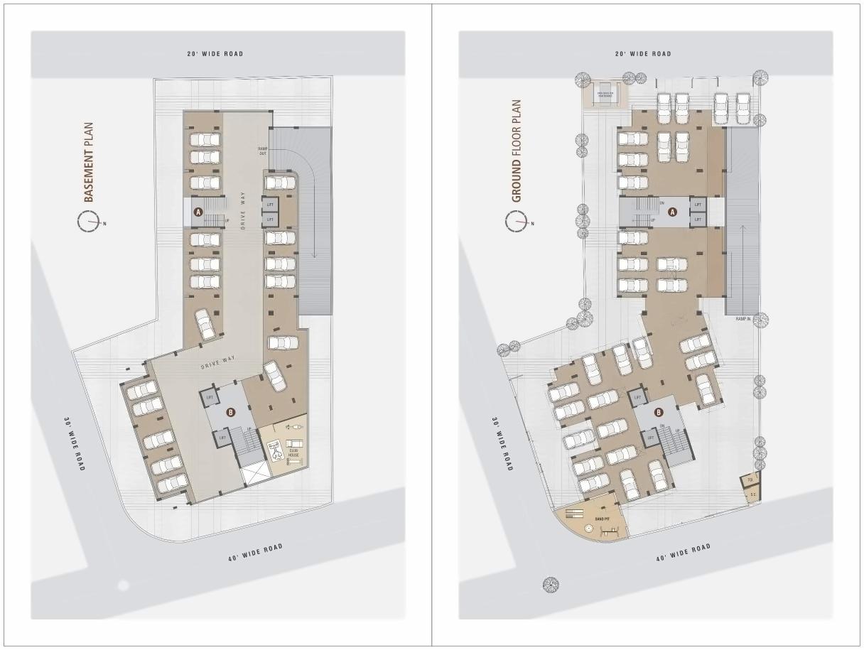 Layout of real estate project Chintamani Flora located at Paldi, Ahmedabad, Gujarat
