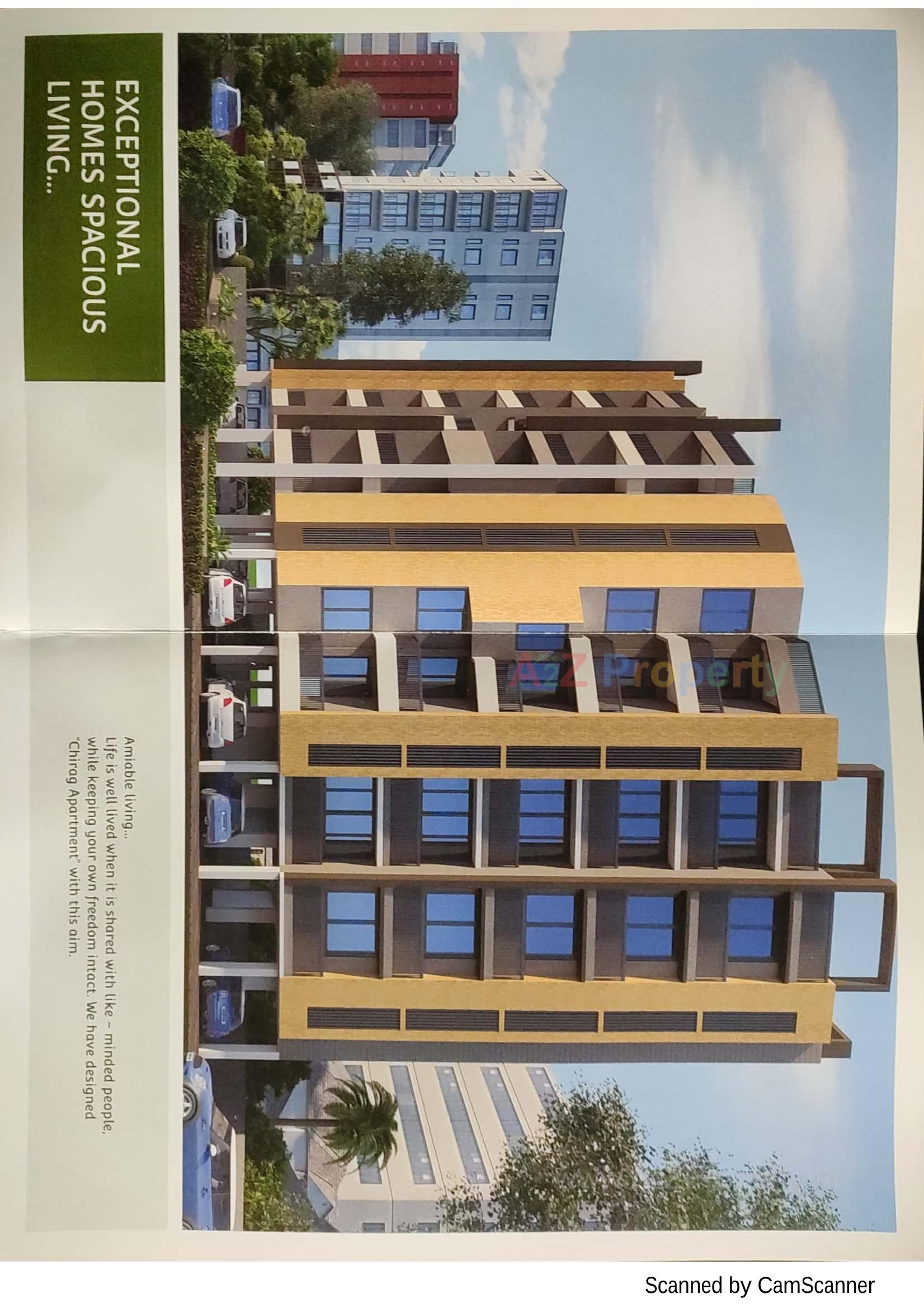 3D Elevation of real estate project Chirag Apartment located at Chhadavad-section-ivf, Ahmedabad, Gujarat