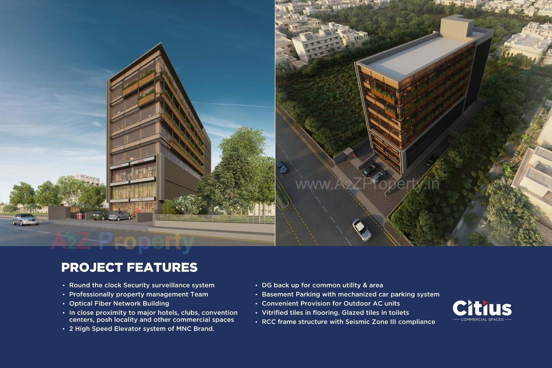 3D Elevation of real estate project Citius  Spaces located at Shekhpur-khanpur-changispur, Ahmedabad, Gujarat