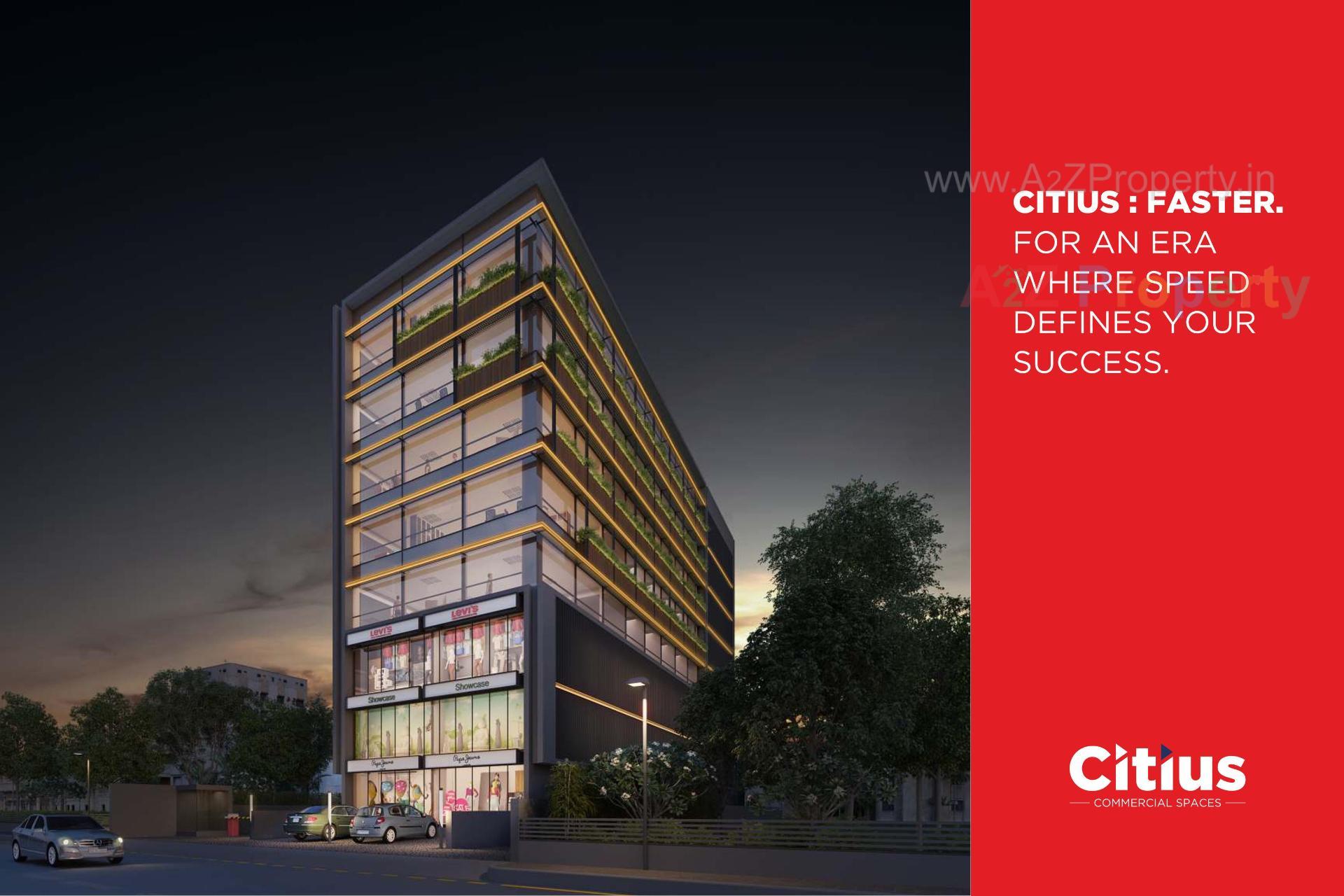 3D Elevation of real estate project Citius  Spaces located at Shekhpur-khanpur-changispur, Ahmedabad, Gujarat
