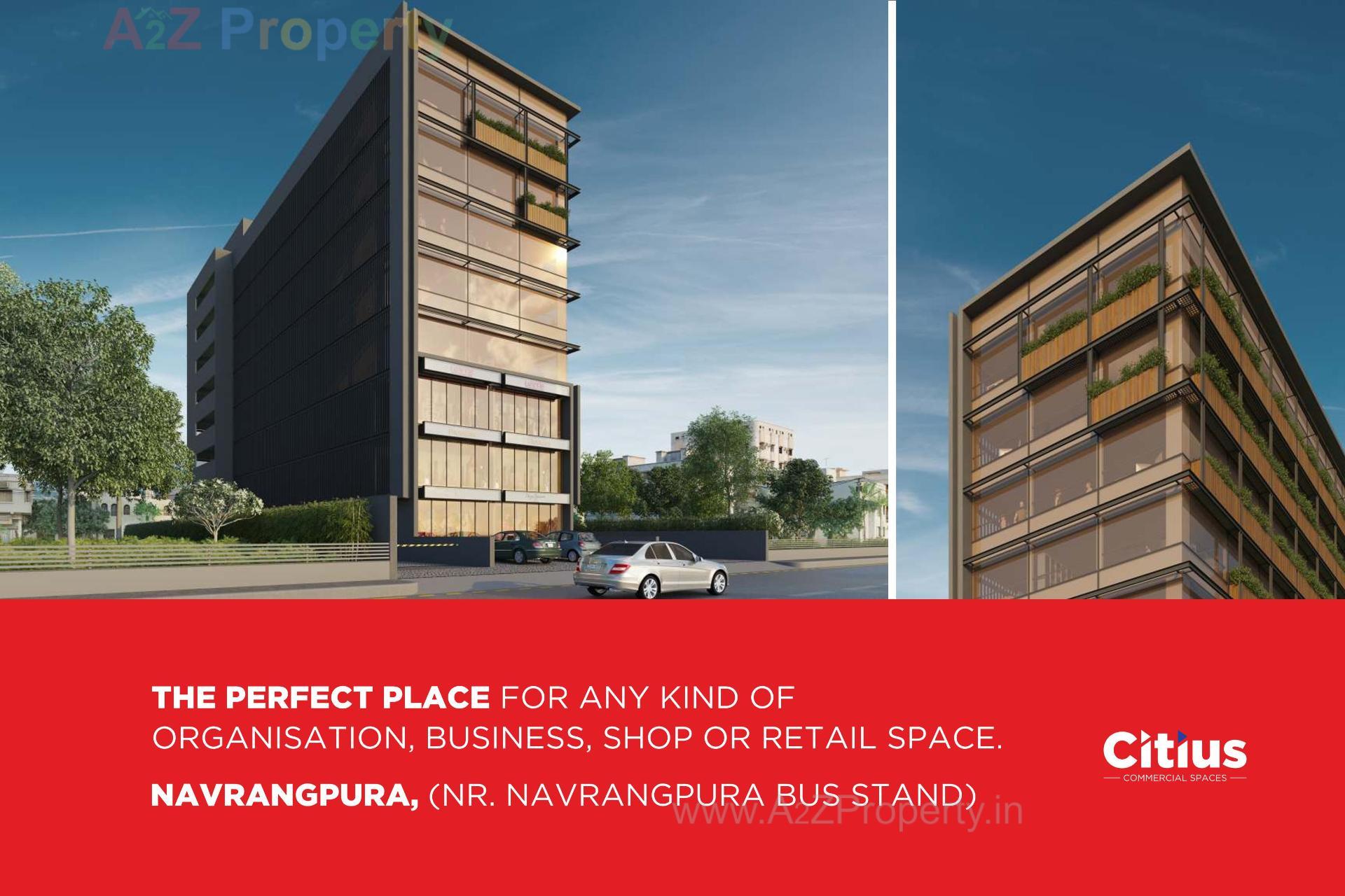 3D Elevation of real estate project Citius  Spaces located at Shekhpur-khanpur-changispur, Ahmedabad, Gujarat