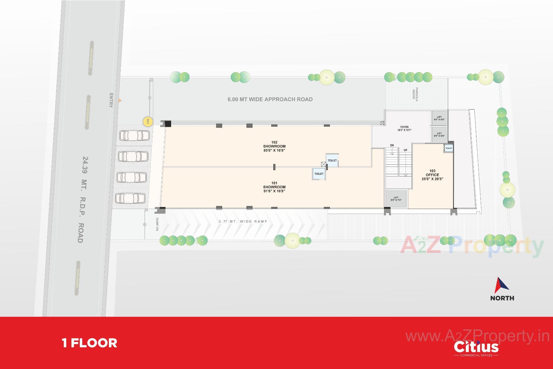 Layout of real estate project Citius  Spaces located at Shekhpur-khanpur-changispur, Ahmedabad, Gujarat