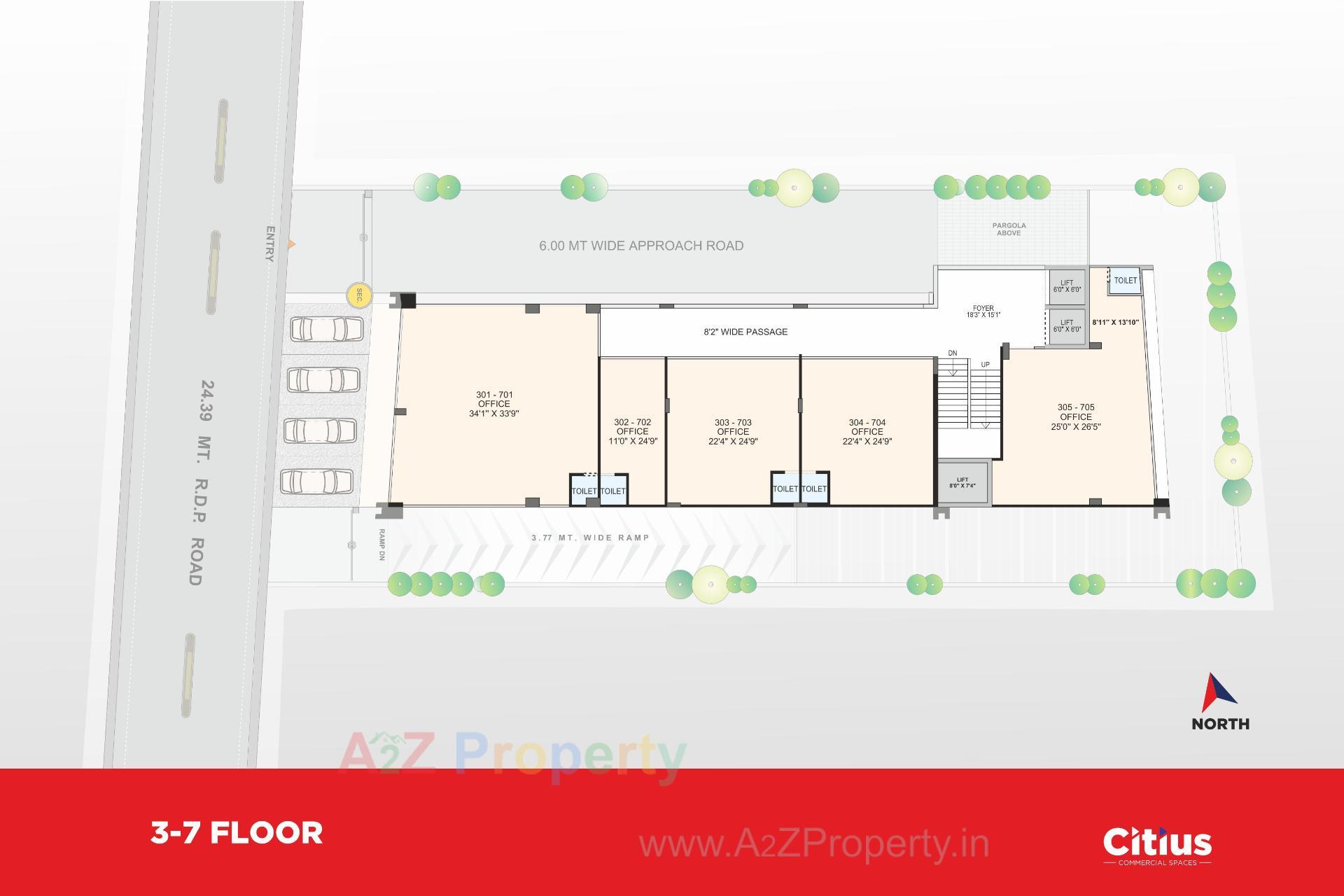 Layout of real estate project Citius  Spaces located at Shekhpur-khanpur-changispur, Ahmedabad, Gujarat