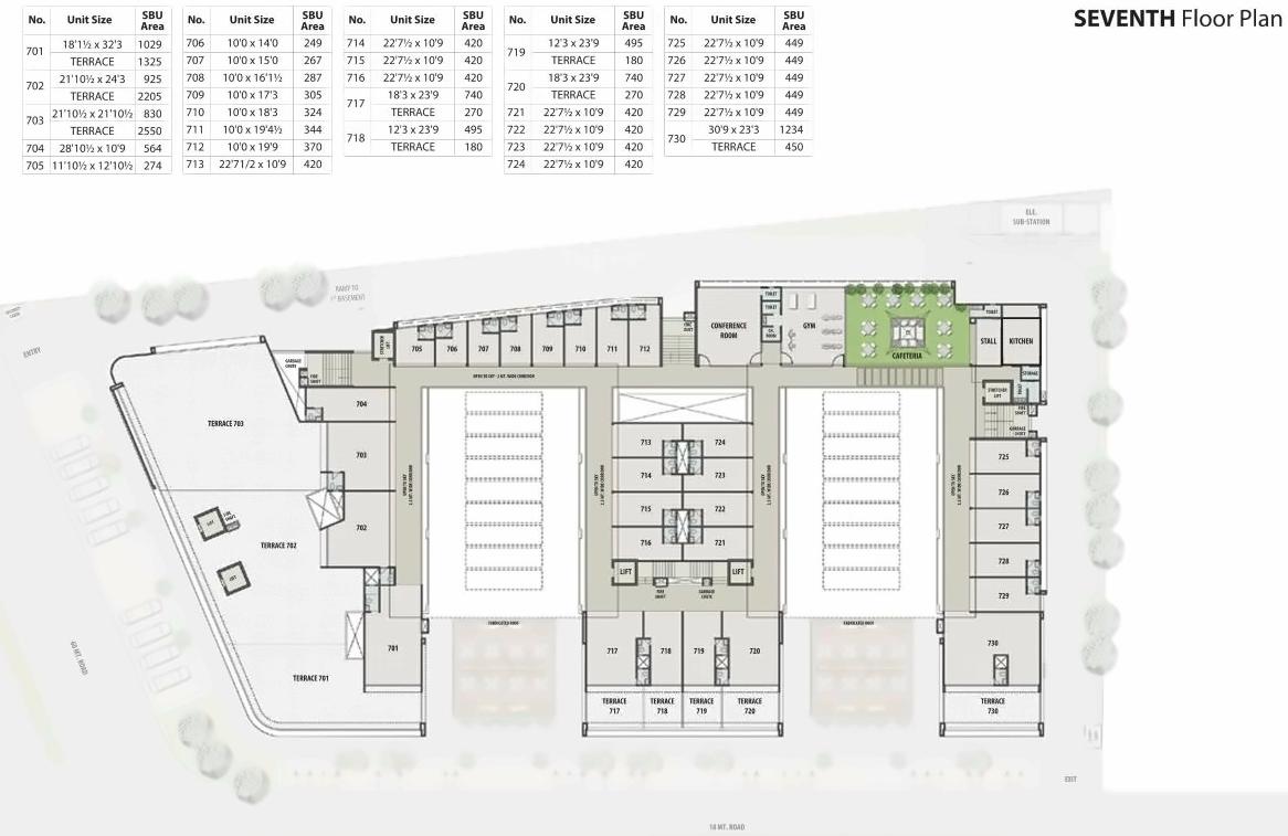 Layout of real estate project City Gate located at Thaltej, Ahmedabad, Gujarat