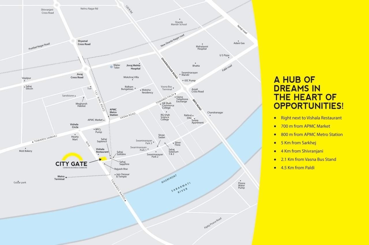  of real estate project City Gate located at Thaltej, Ahmedabad, Gujarat