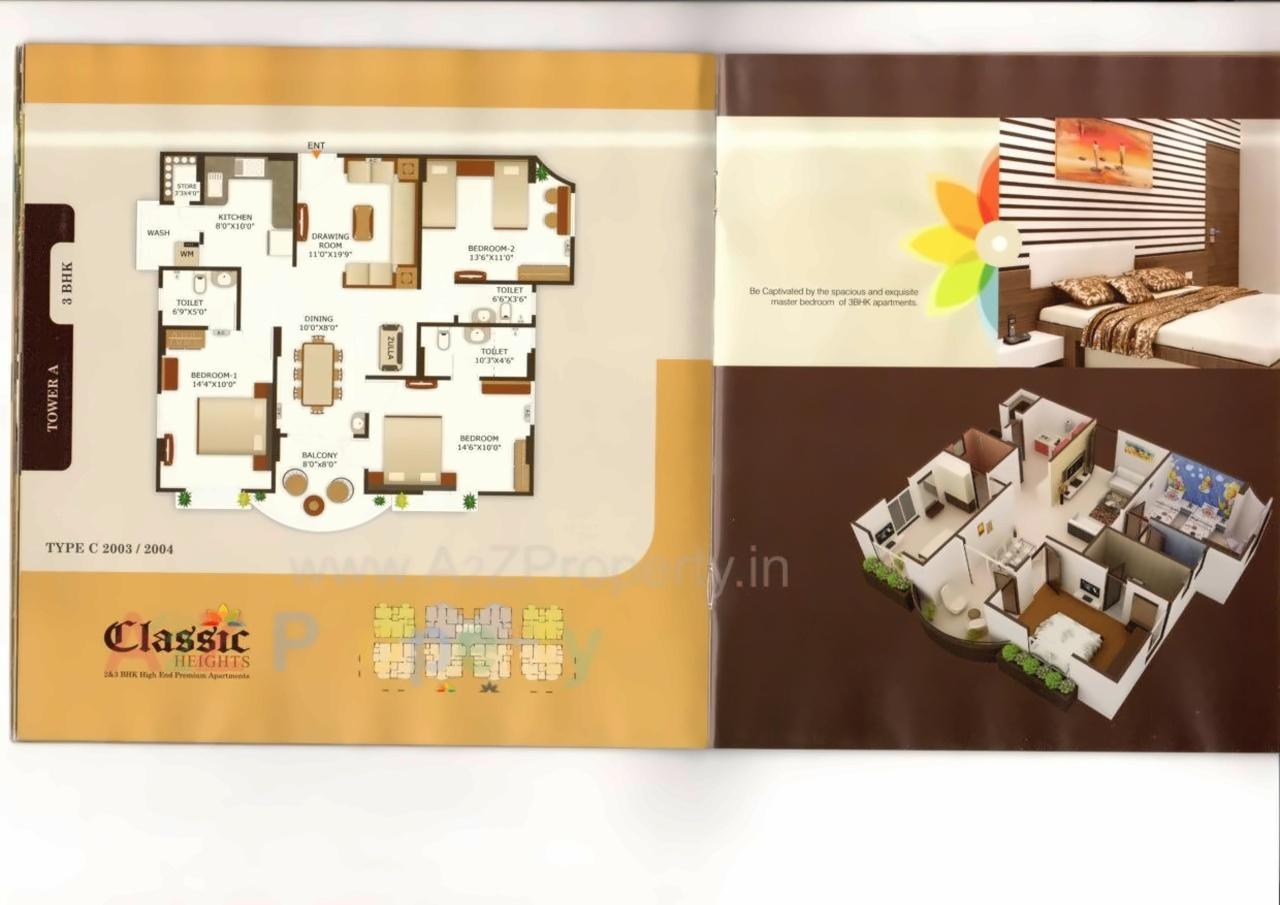 Layout of real estate project Classic Heights located at Maktampura, Ahmedabad, Gujarat