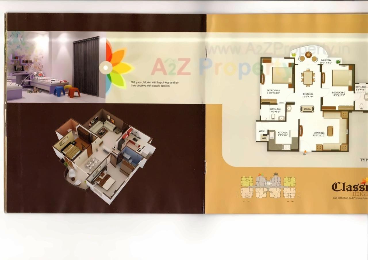 Layout of real estate project Classic Heights located at Maktampura, Ahmedabad, Gujarat