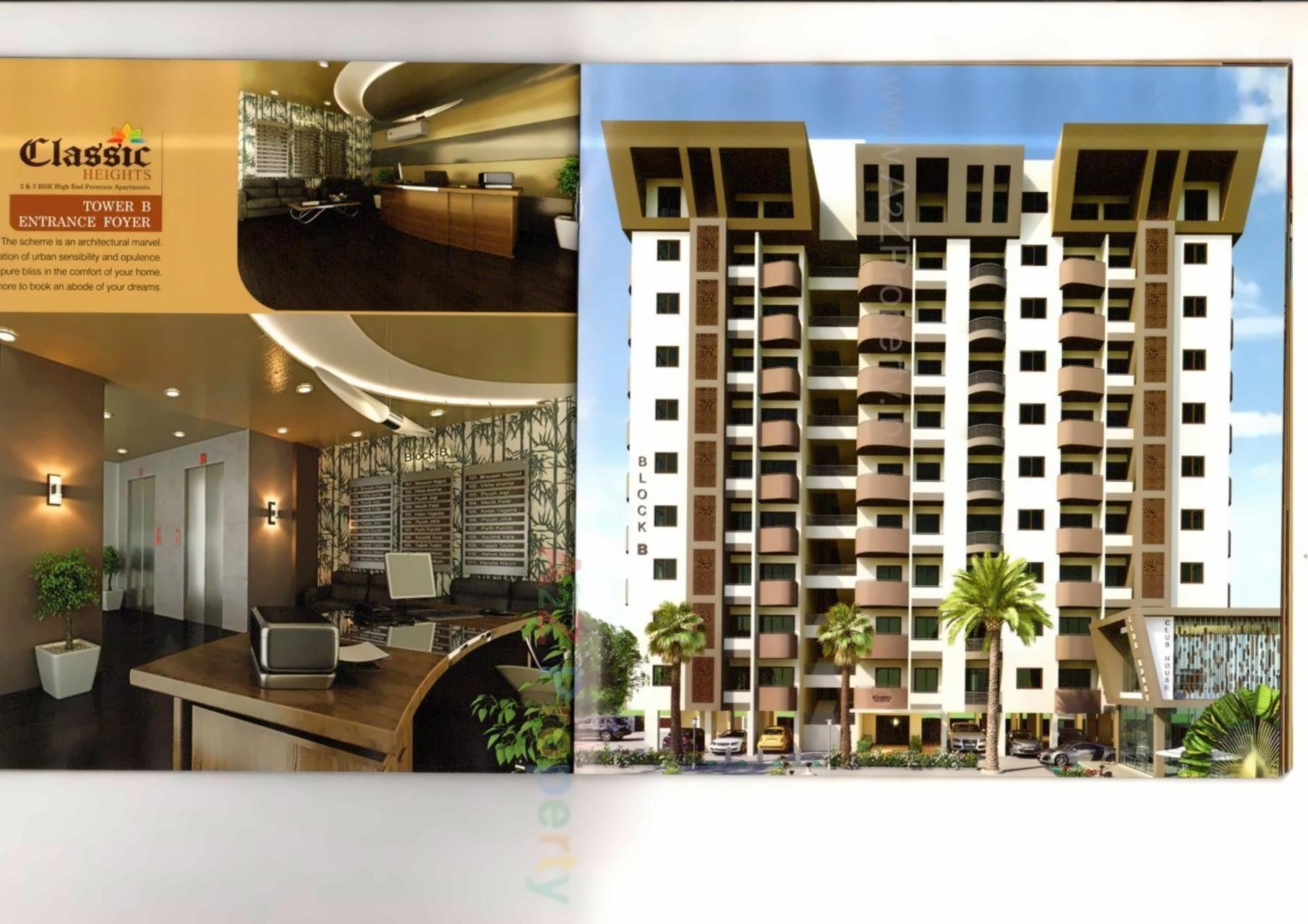3D Elevation of real estate project Classic Heights located at Maktampura, Ahmedabad, Gujarat