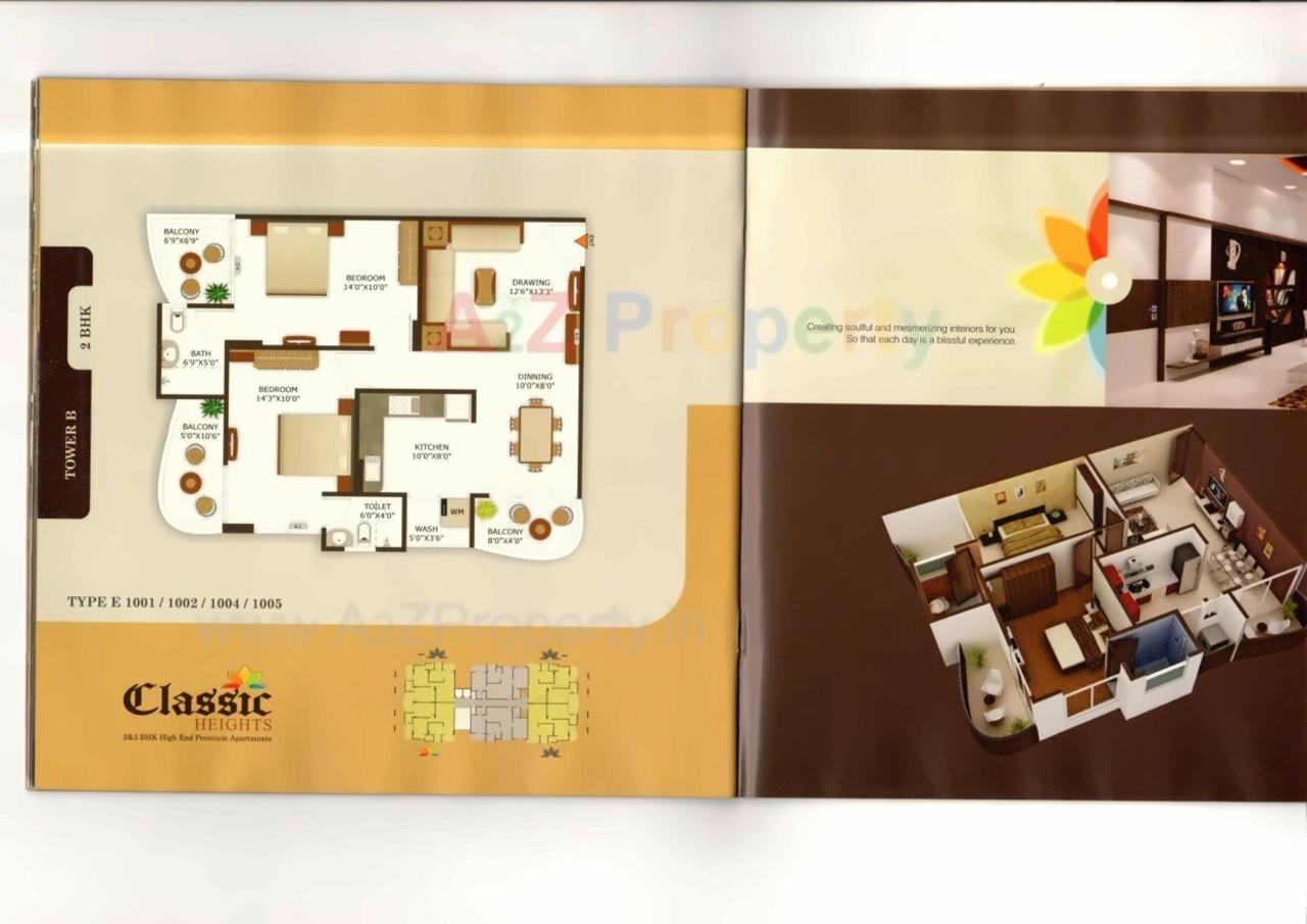 Layout of real estate project Classic Heights located at Maktampura, Ahmedabad, Gujarat