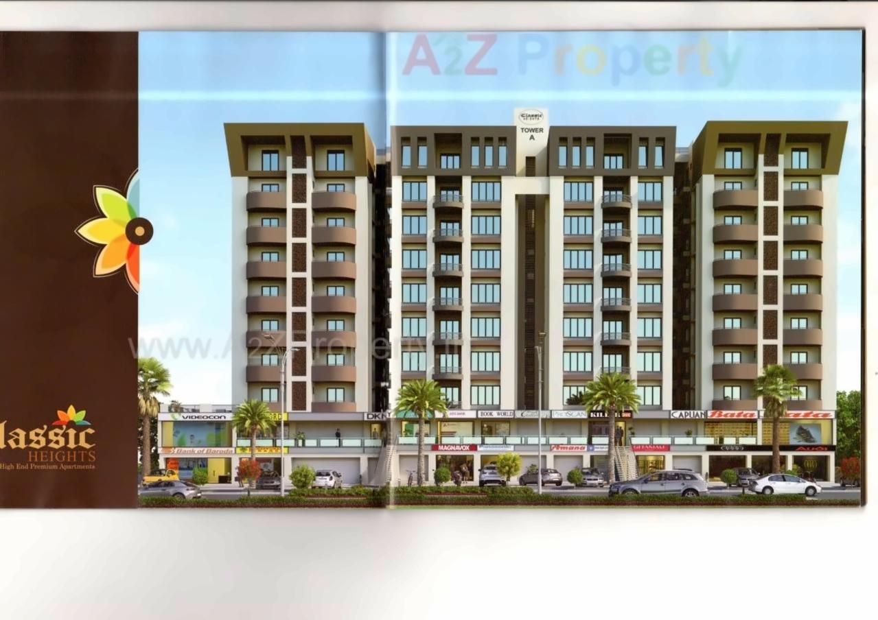 3D Elevation of real estate project Classic Heights located at Maktampura, Ahmedabad, Gujarat
