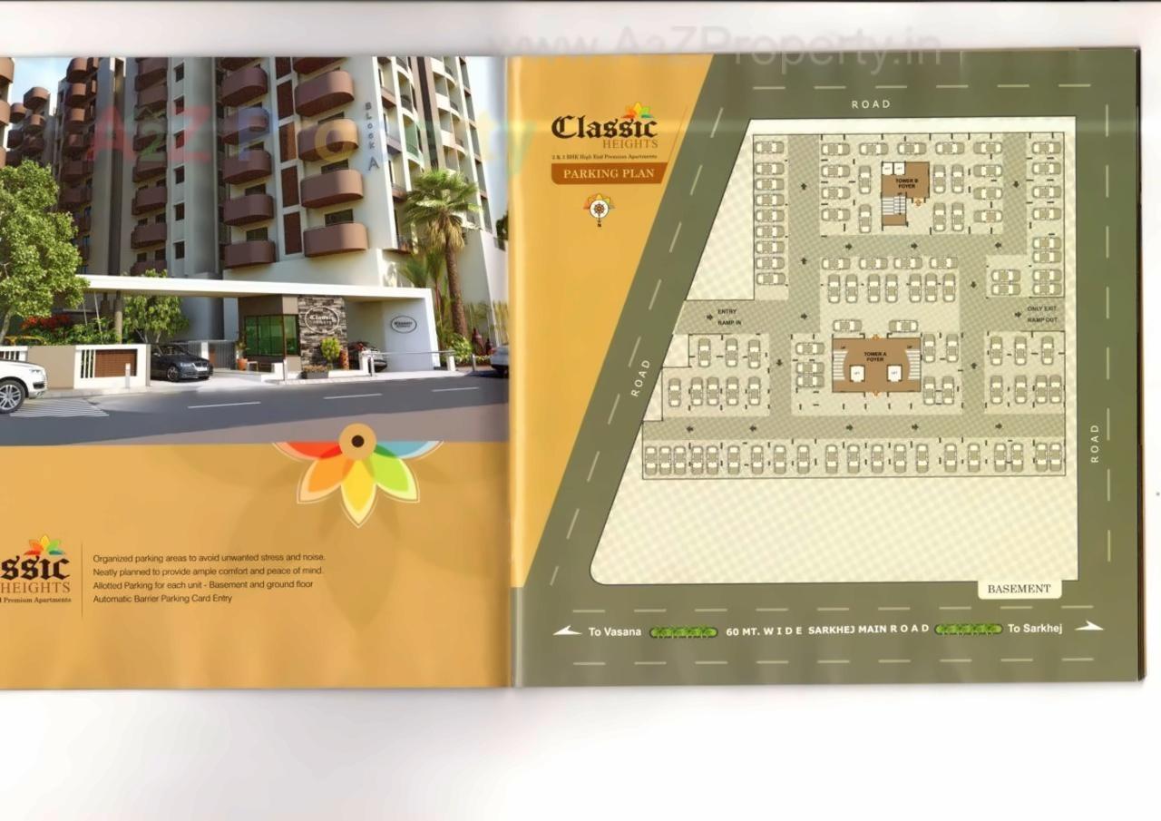 Layout of real estate project Classic Heights located at Maktampura, Ahmedabad, Gujarat