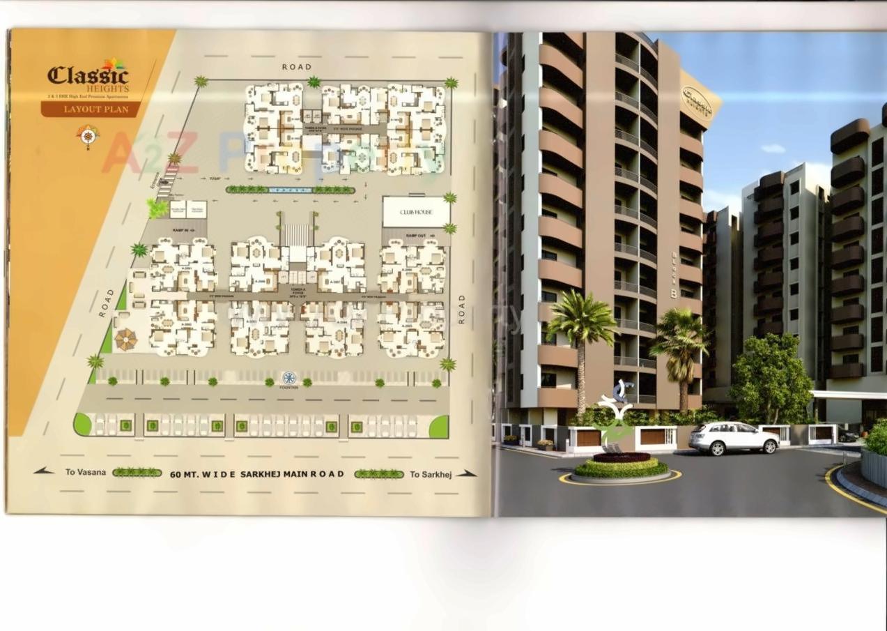 Layout of real estate project Classic Heights located at Maktampura, Ahmedabad, Gujarat