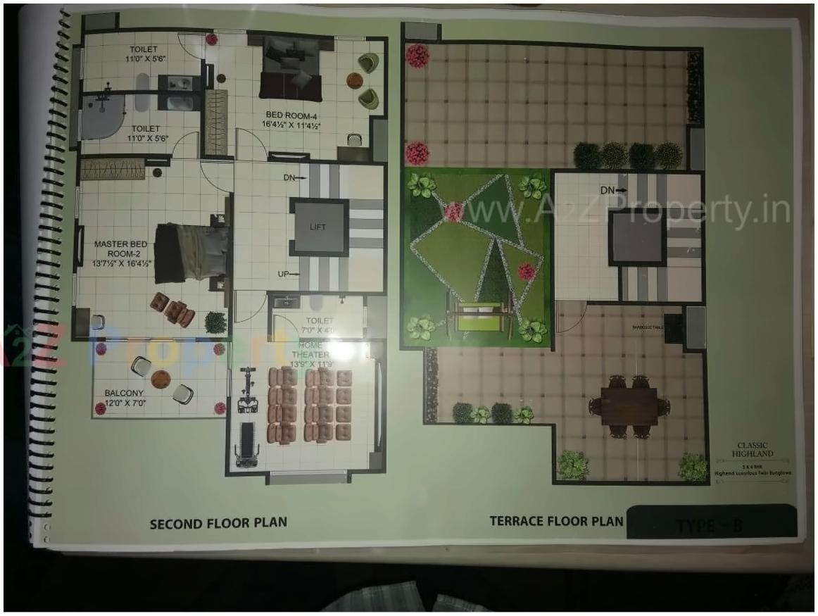Layout of real estate project Classic Highland located at Makarba, Ahmedabad, Gujarat