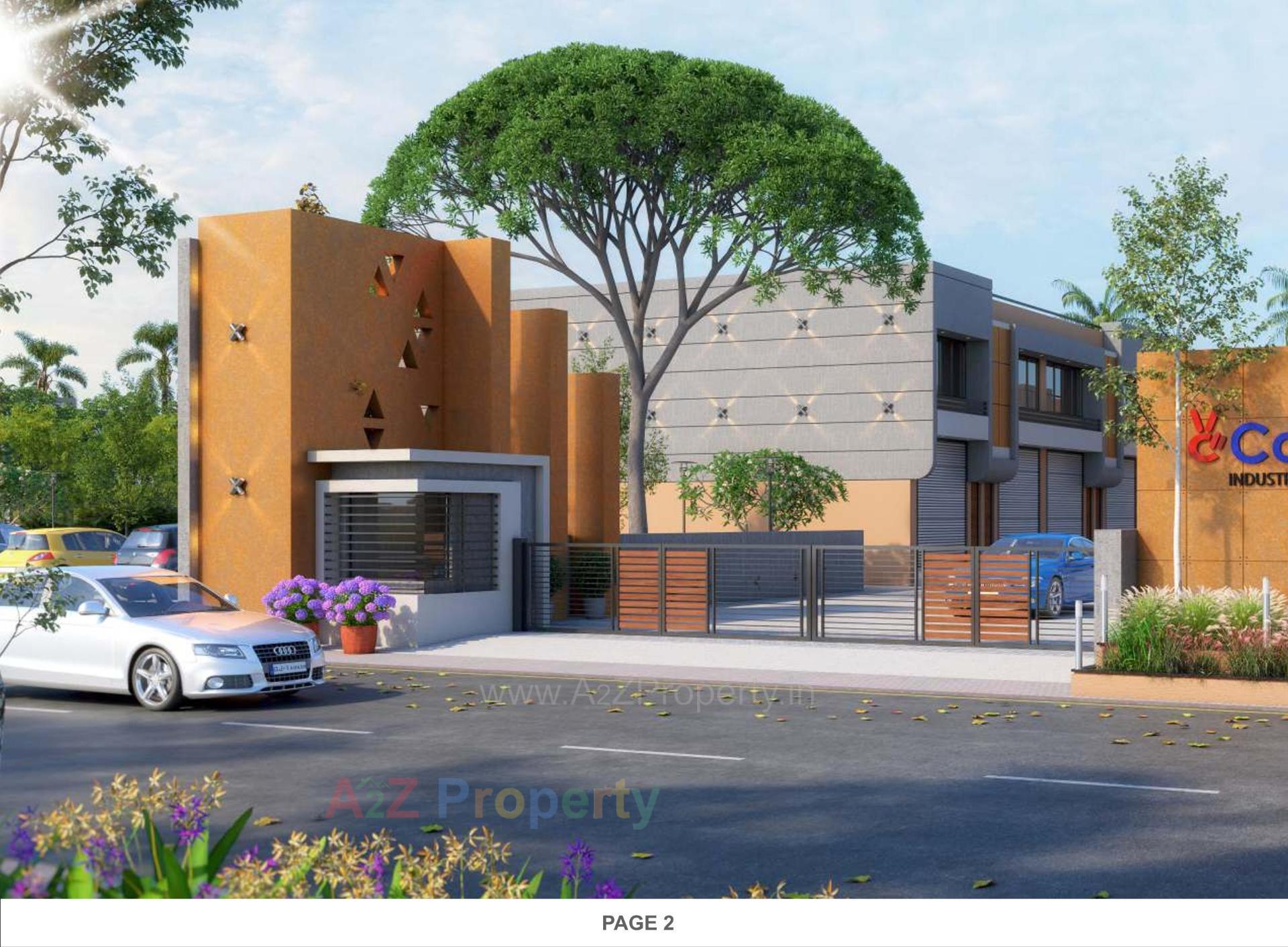 3D Elevation of real estate project Colin Industrial Park located at Kathwada, Ahmedabad, Gujarat