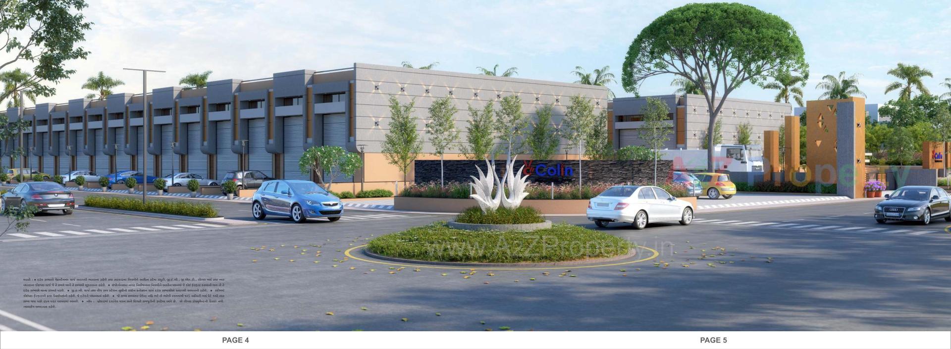 3D Elevation of real estate project Colin Industrial Park located at Kathwada, Ahmedabad, Gujarat