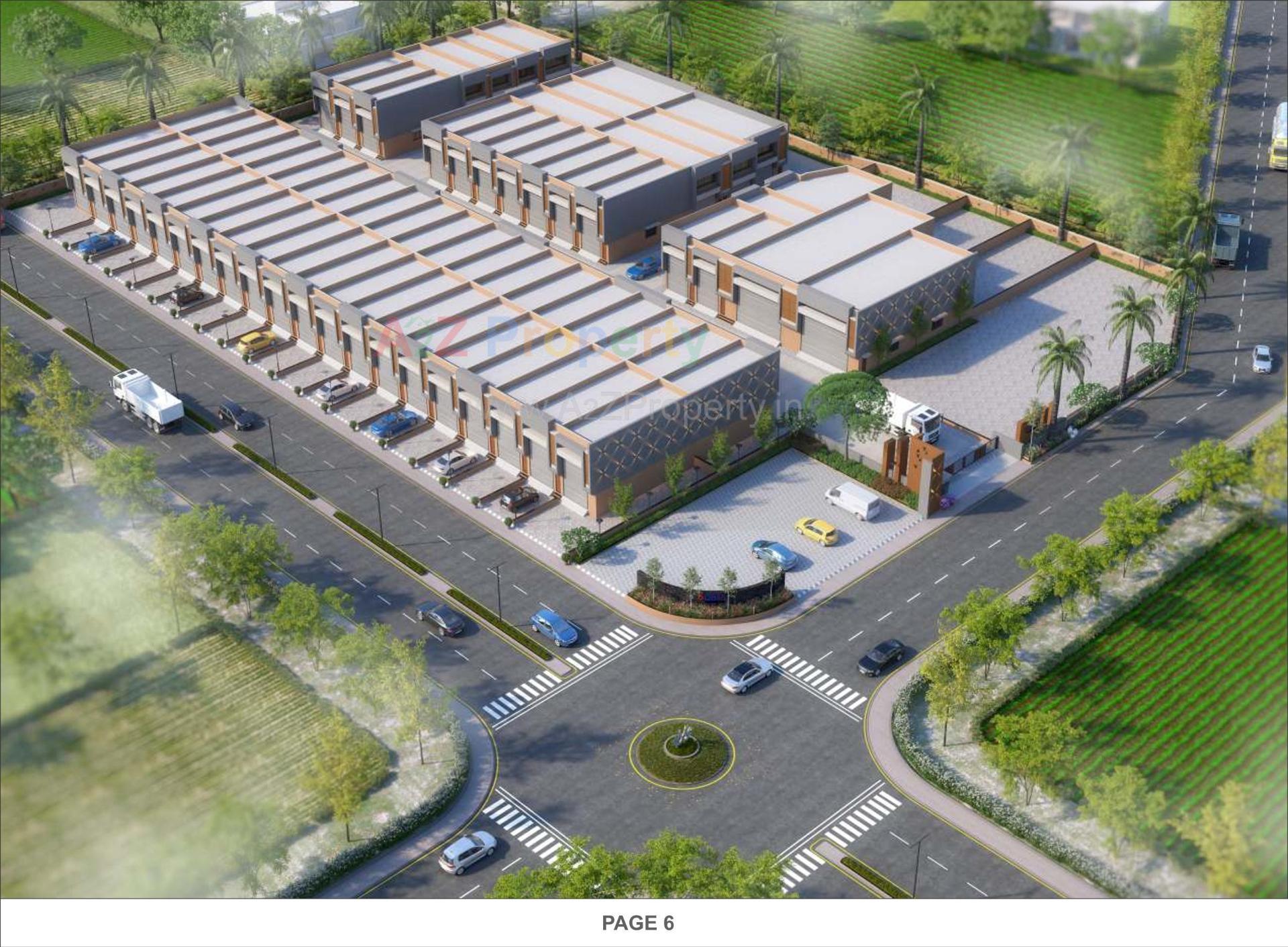 3D Elevation of real estate project Colin Industrial Park located at Kathwada, Ahmedabad, Gujarat