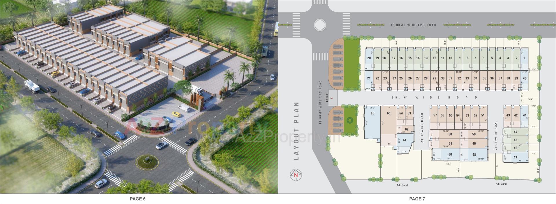 Layout of real estate project Colin Industrial Park located at Kathwada, Ahmedabad, Gujarat
