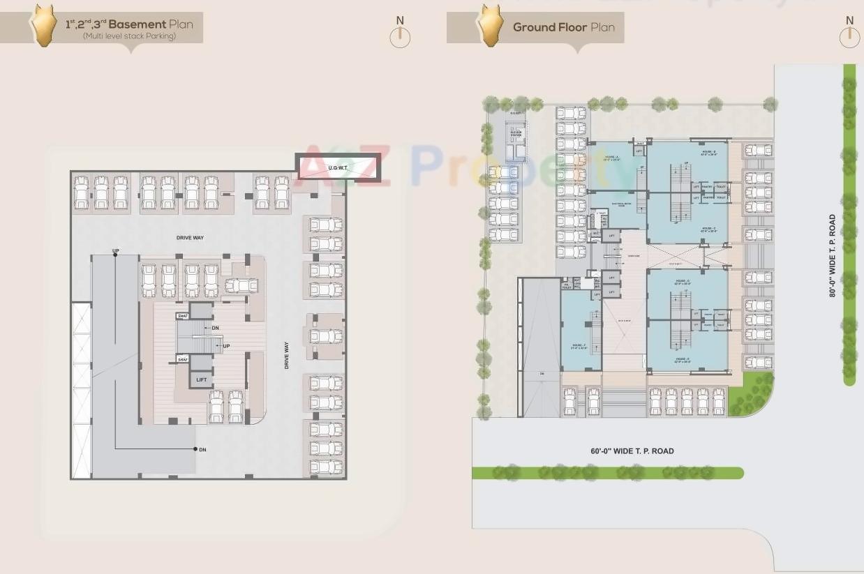 Layout of real estate project Colonnade Ii located at Bodakdev, Ahmedabad, Gujarat