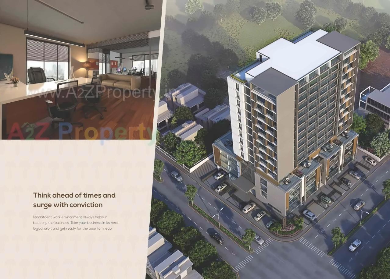 3D Elevation of real estate project Colonnade Ii located at Bodakdev, Ahmedabad, Gujarat