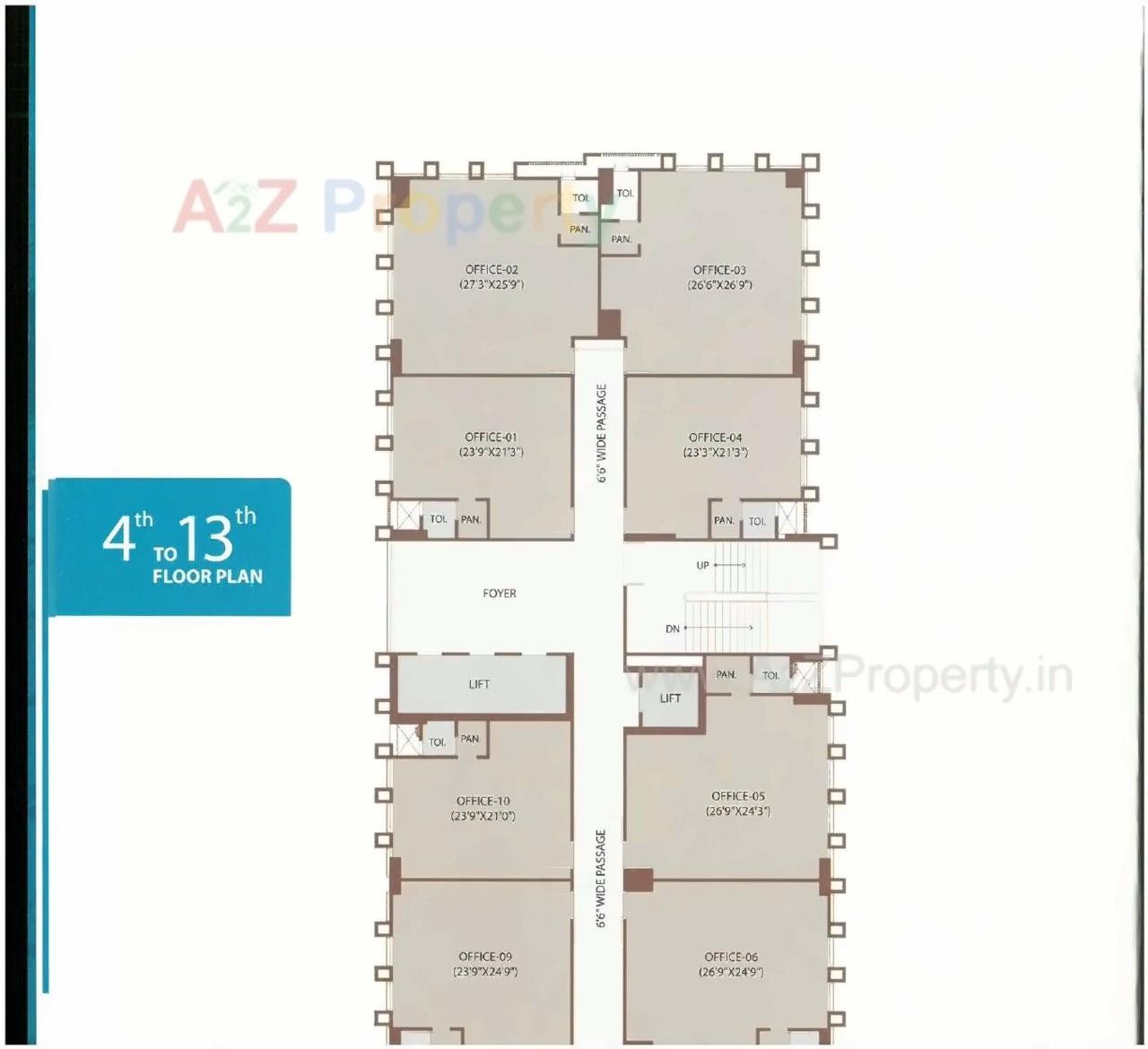 Layout of real estate project Colonnade located at Jodhpur, Ahmedabad, Gujarat