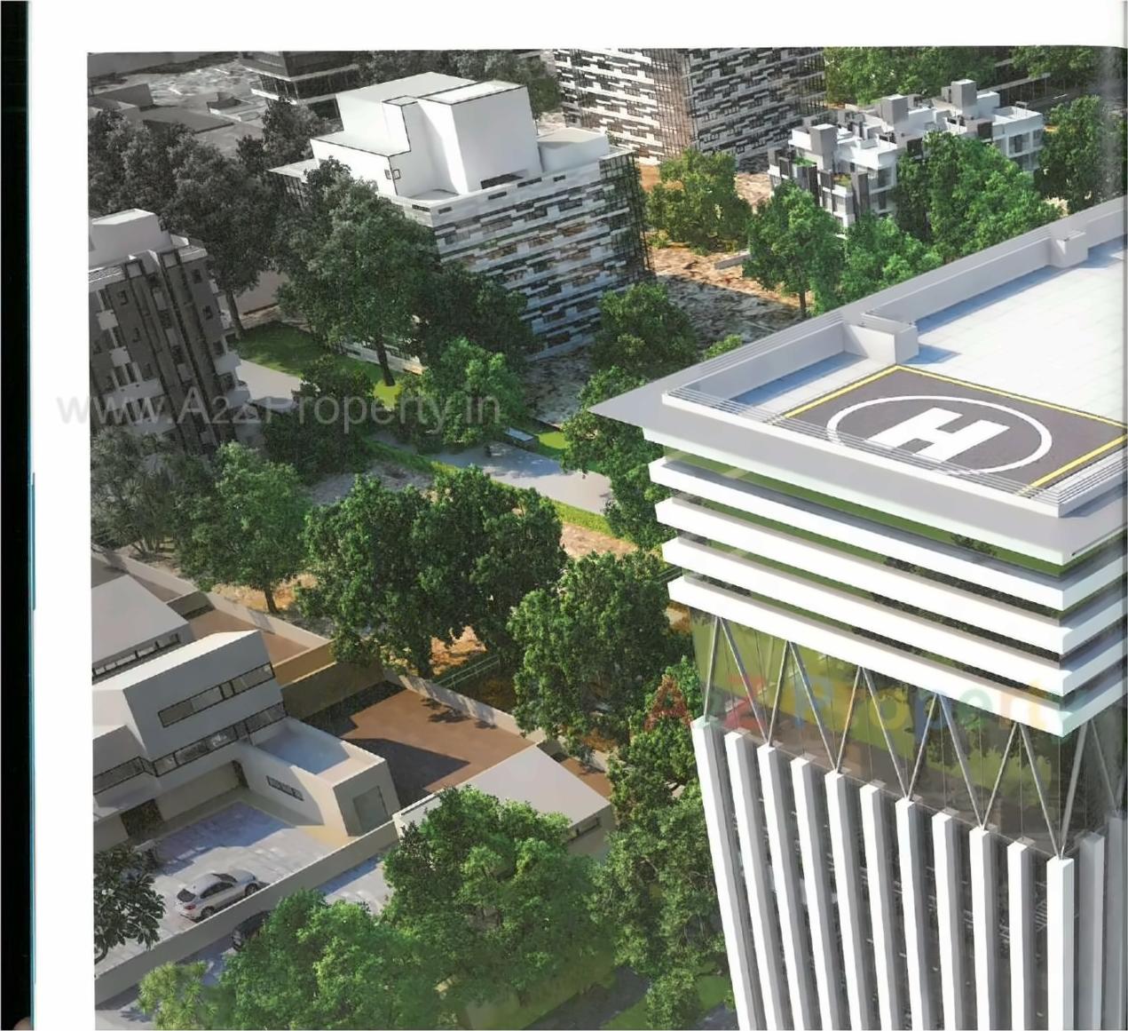 3D Elevation of real estate project Colonnade located at Jodhpur, Ahmedabad, Gujarat