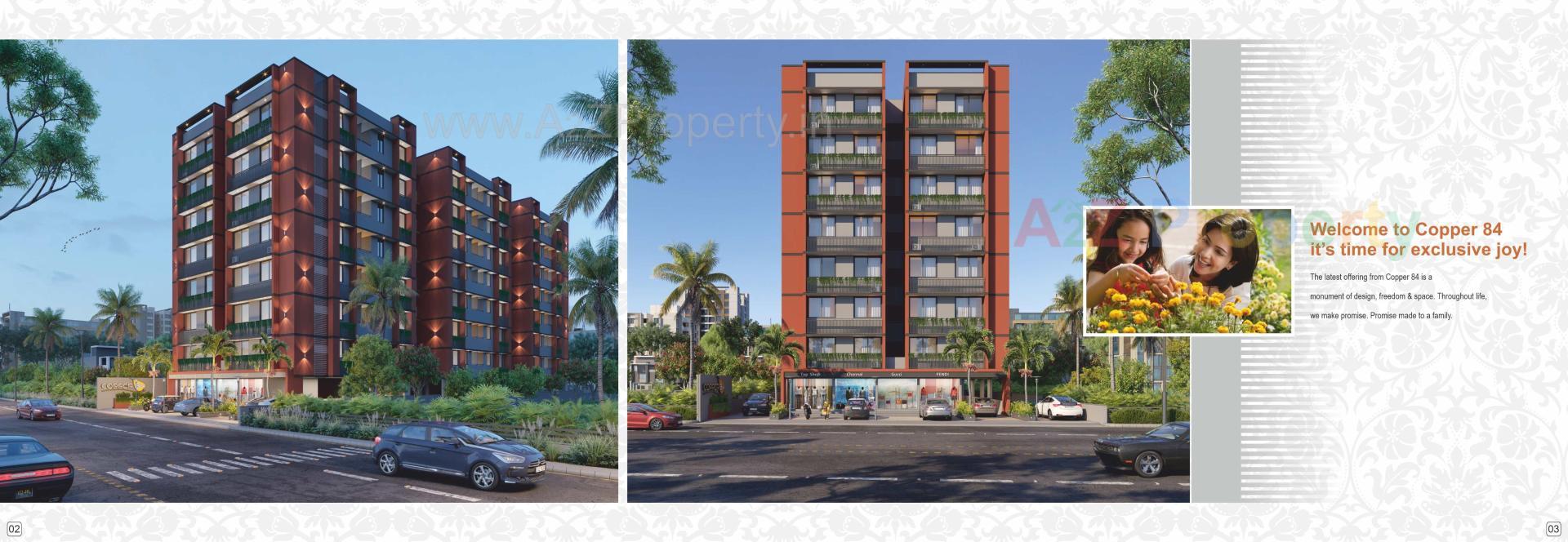 3D Elevation of real estate project Copper located at Chiloda  (naroda), Ahmedabad, Gujarat