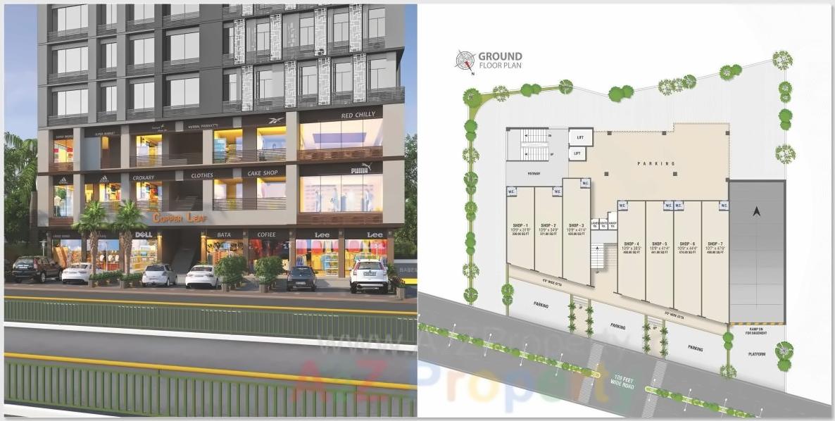 Layout of real estate project Copper Leaf located at Vadaj, Ahmedabad, Gujarat