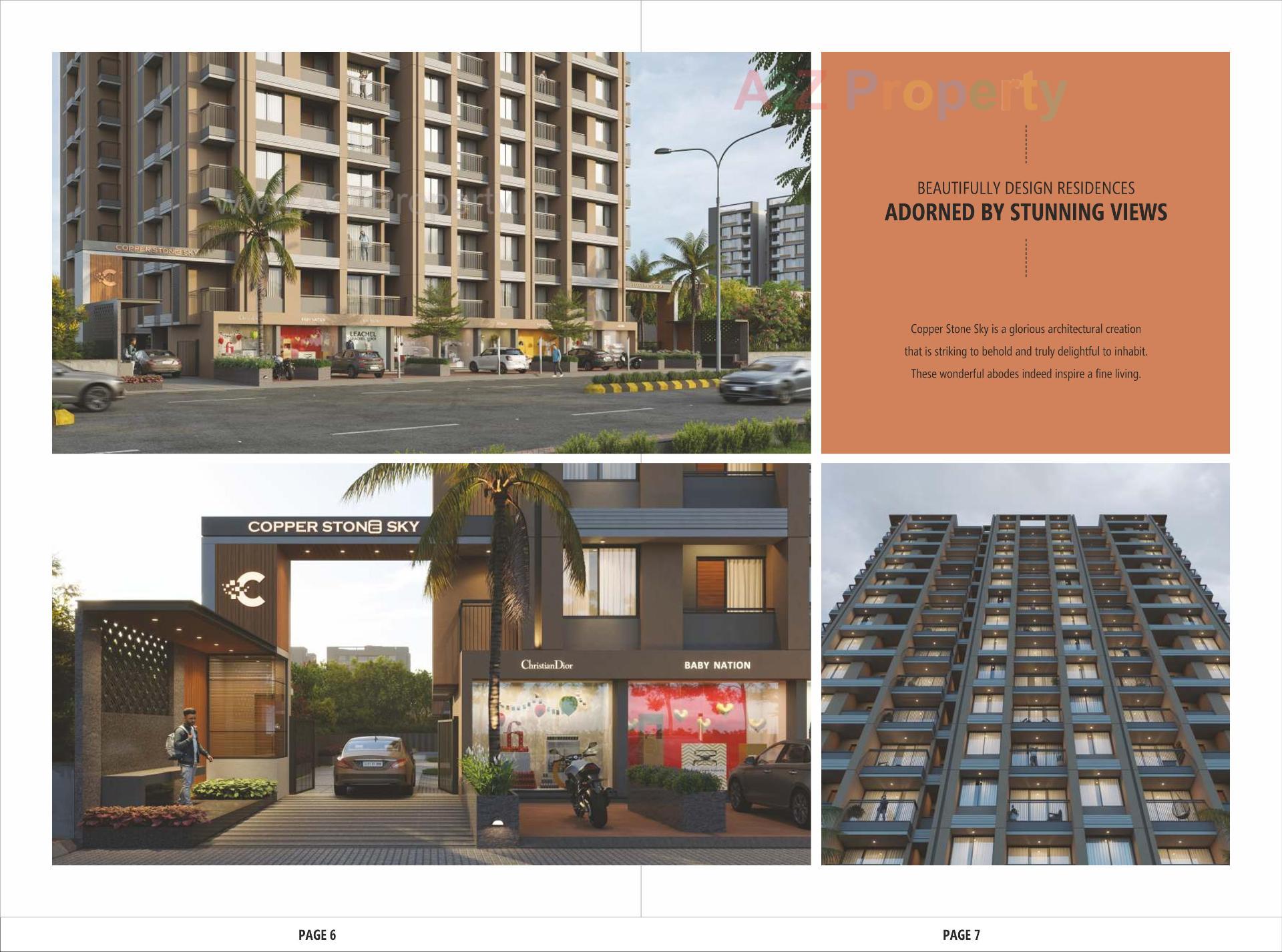 3D Elevation of real estate project Copper Stone Sky located at Billasiya, Ahmedabad, Gujarat