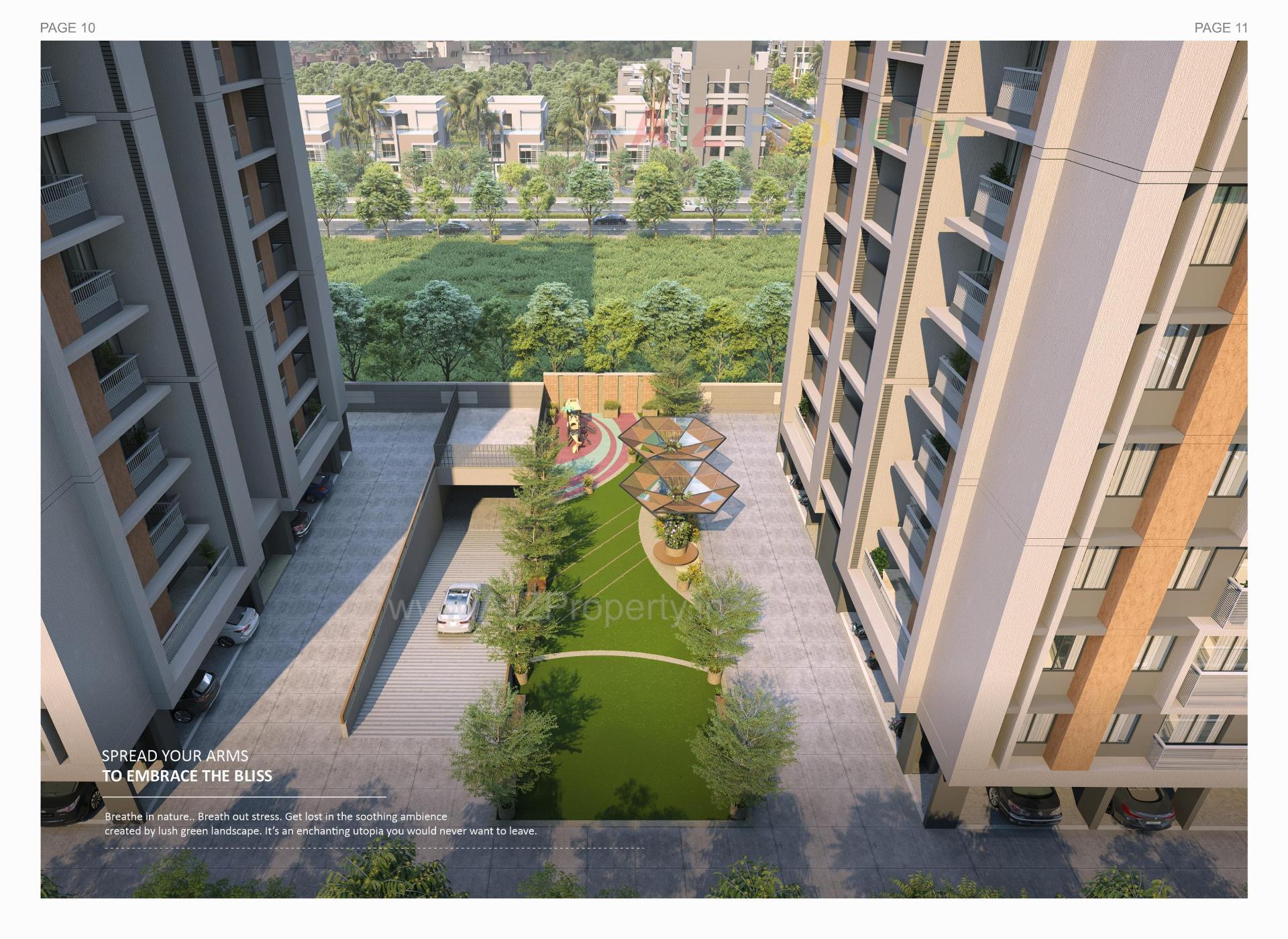 3D Elevation of real estate project Corus Ample located at Sola, Ahmedabad, Gujarat