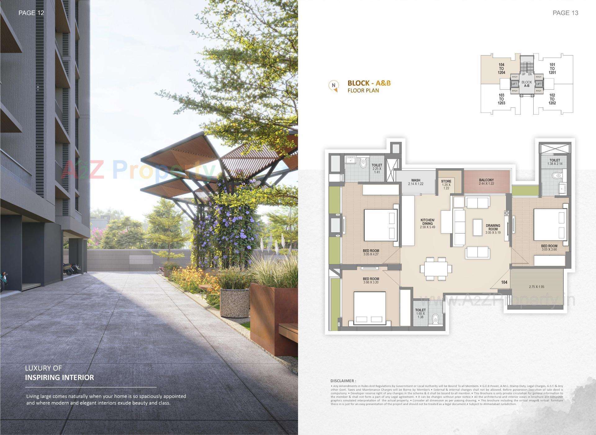 Layout of real estate project Corus Ample located at Sola, Ahmedabad, Gujarat