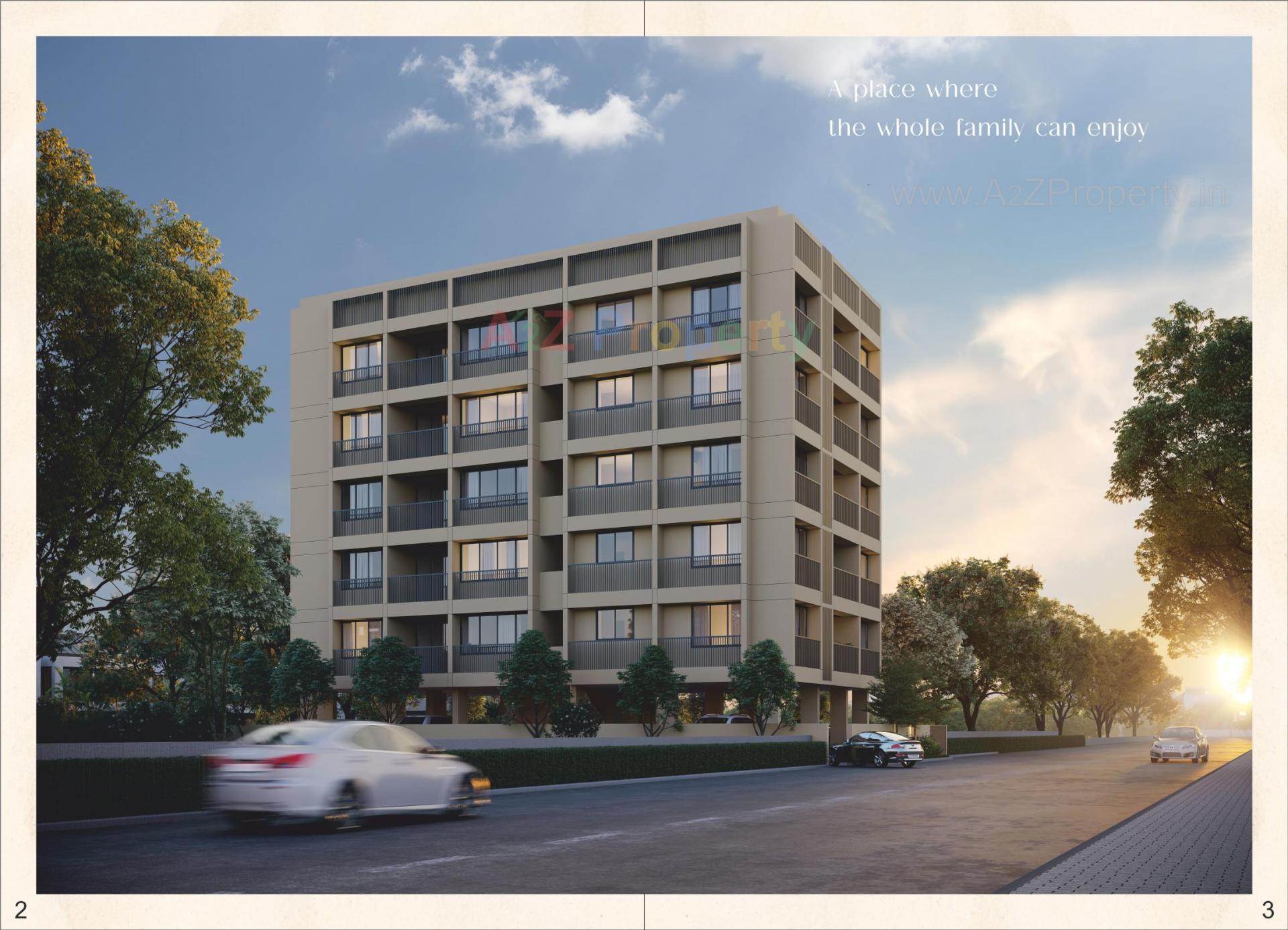 3D Elevation of real estate project Corus Dreams located at Manipur, Ahmedabad, Gujarat