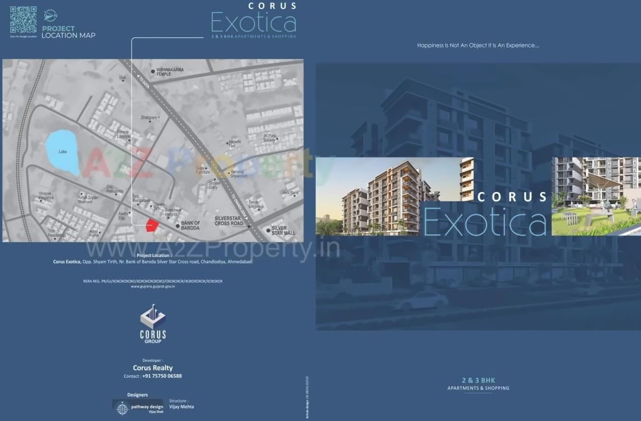  of real estate project Corus Exotica located at Chandlodiya, Ahmedabad, Gujarat