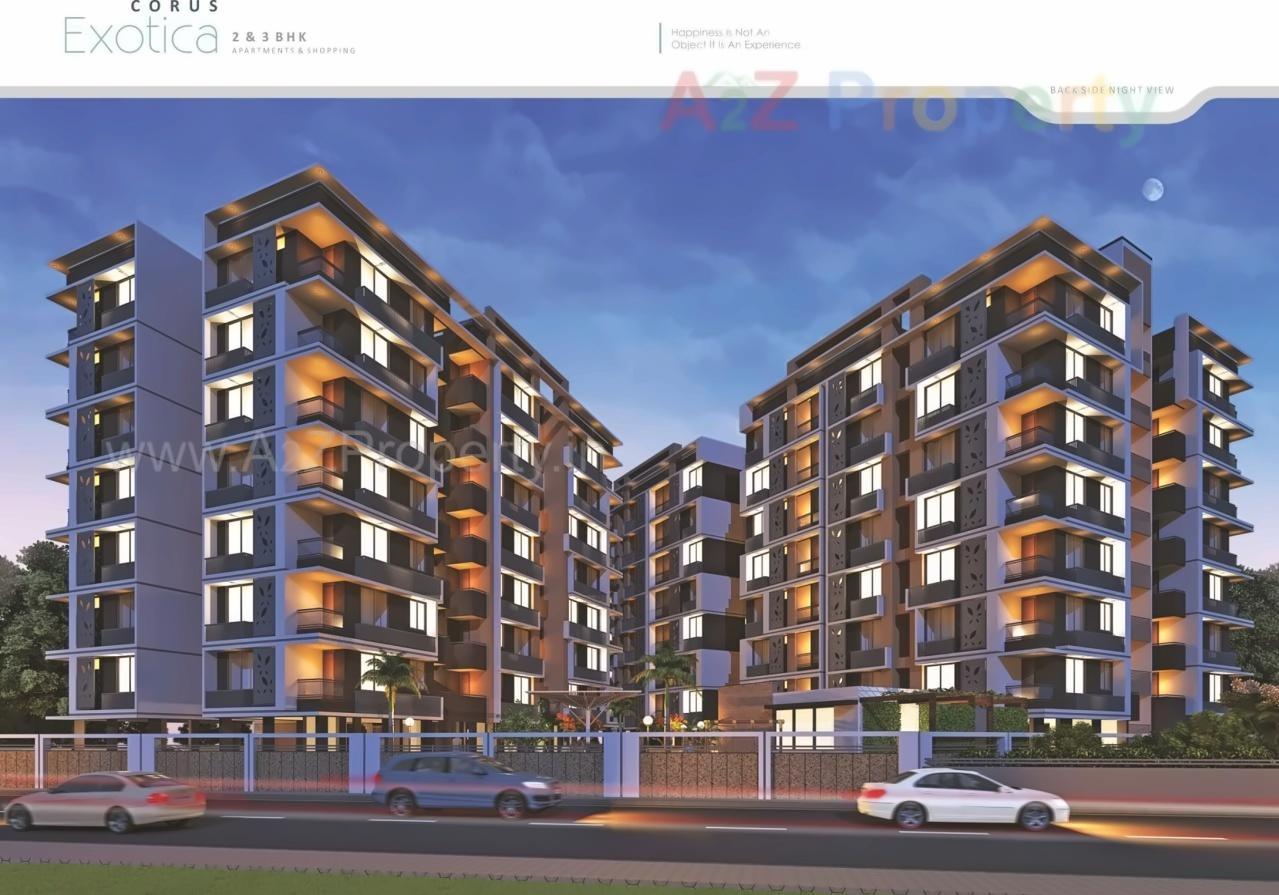 3D Elevation of real estate project Corus Exotica located at Chandlodiya, Ahmedabad, Gujarat