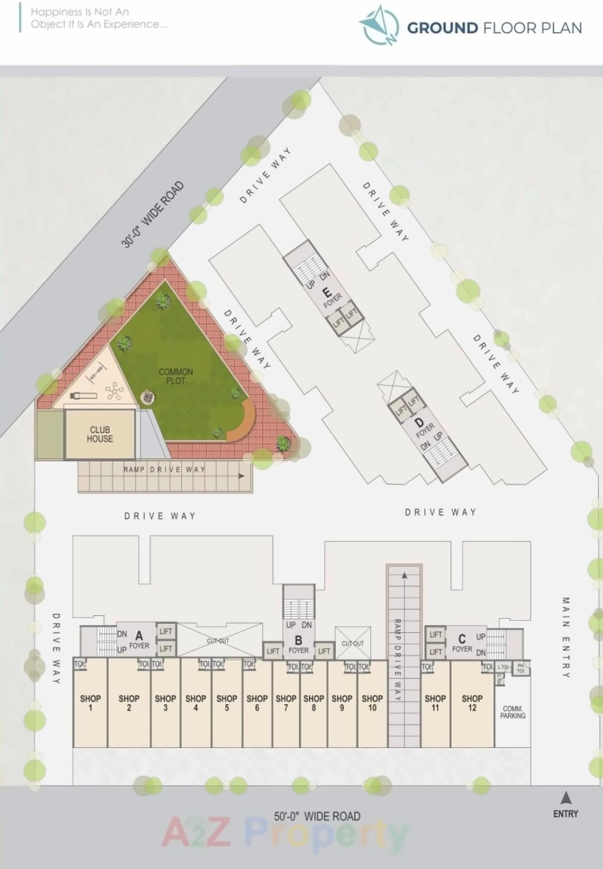 Layout of real estate project Corus Exotica located at Chandlodiya, Ahmedabad, Gujarat