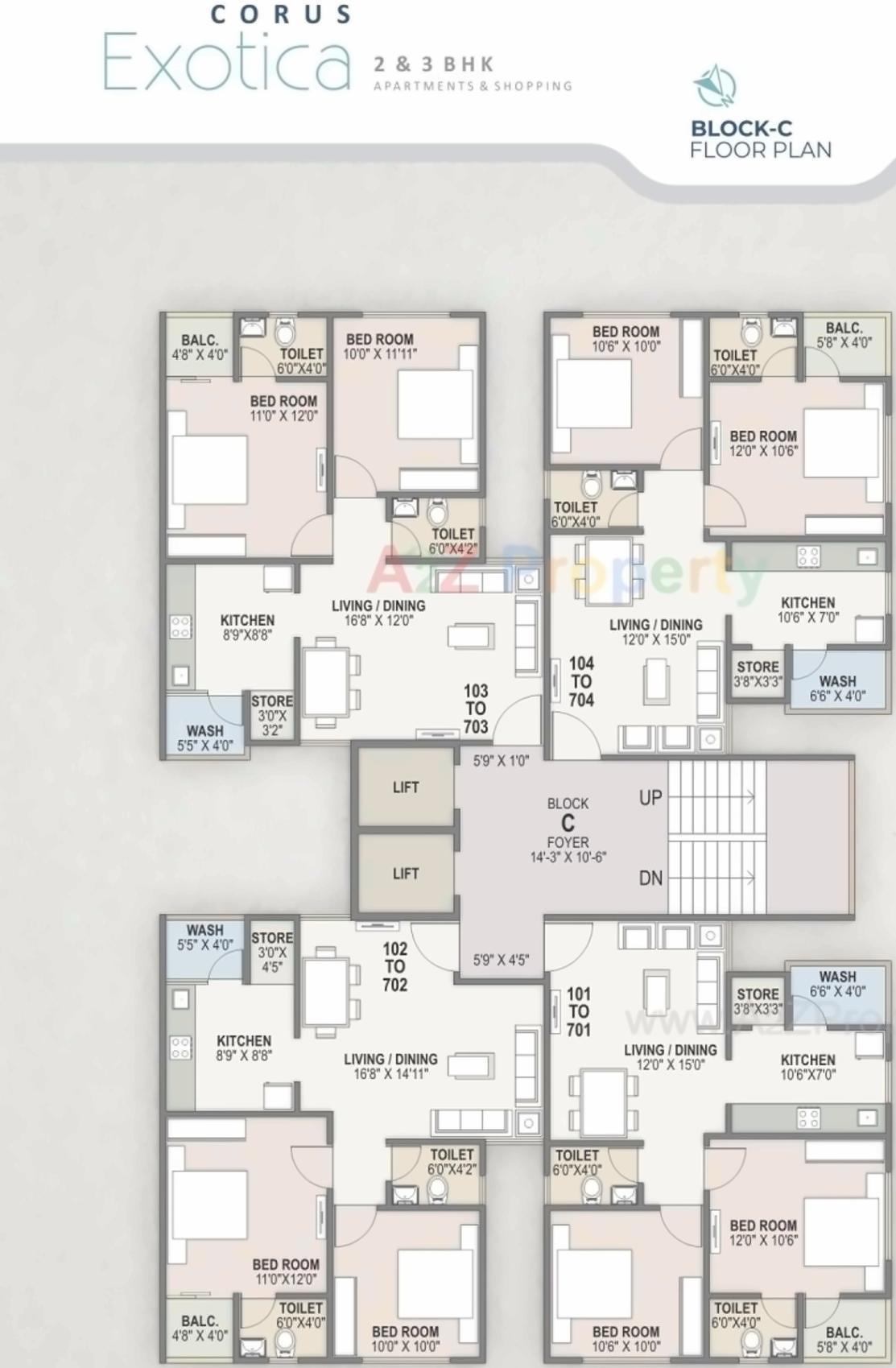 Layout of real estate project Corus Exotica located at Chandlodiya, Ahmedabad, Gujarat