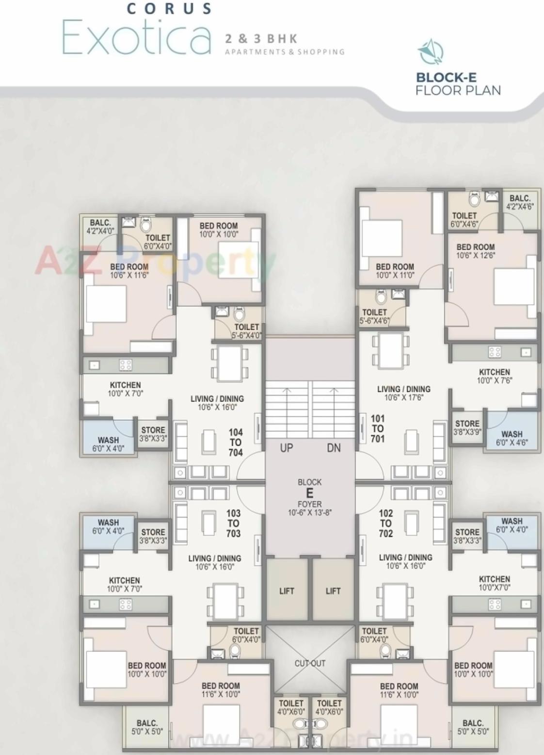 Layout of real estate project Corus Exotica located at Chandlodiya, Ahmedabad, Gujarat
